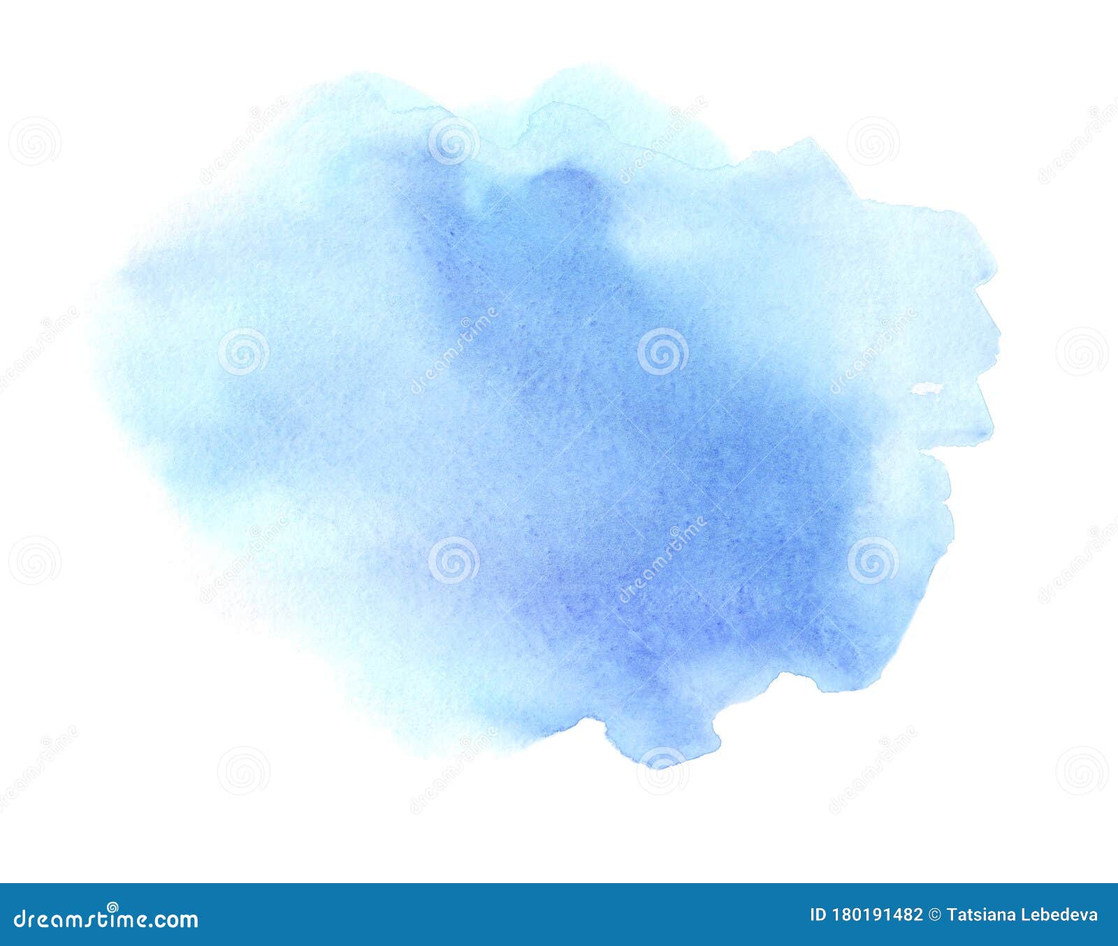 用于卡片 壁纸 打印的白色背景上的抽象淡蓝色水彩画抽象的水彩天空彩手库存例证 插画包括有蓝色 例证