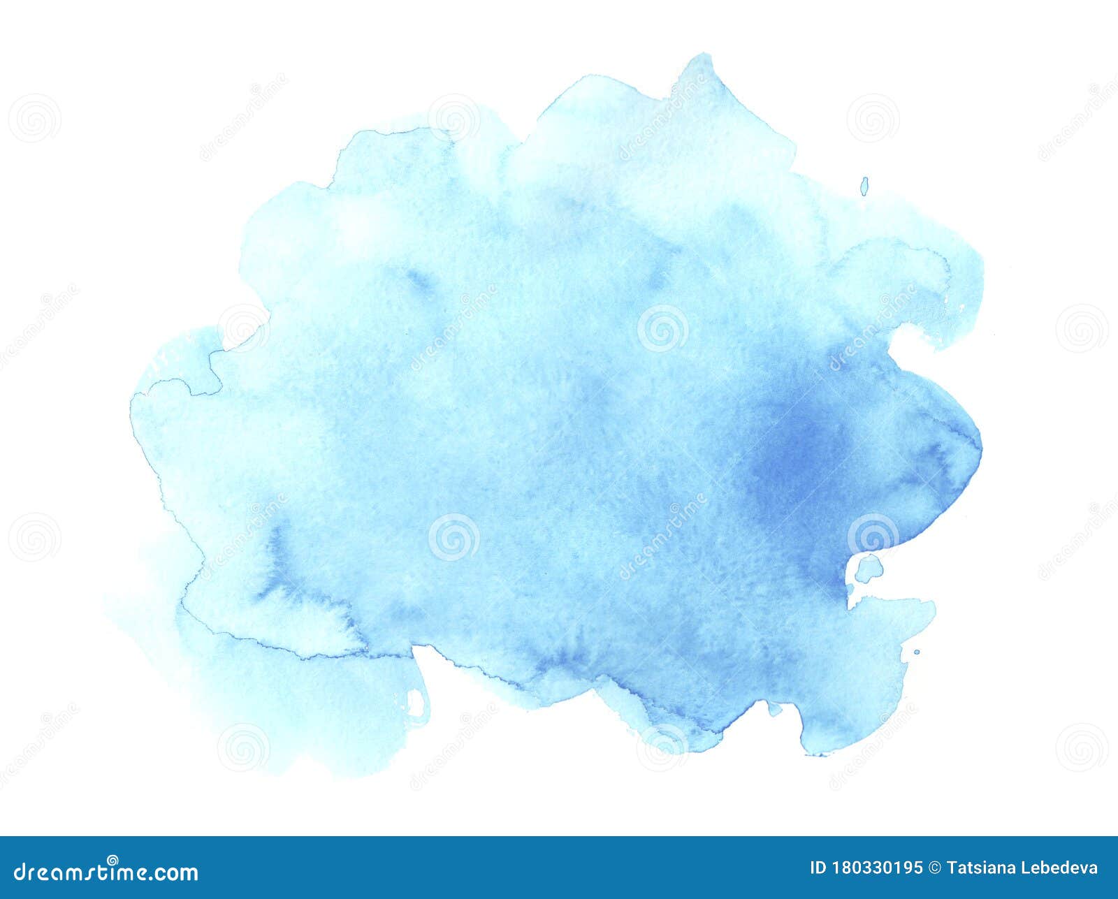 用于卡片 壁纸 打印的白色背景上的抽象淡蓝色水彩画抽象的水彩天空彩手库存例证 插画包括有格朗基 吹动