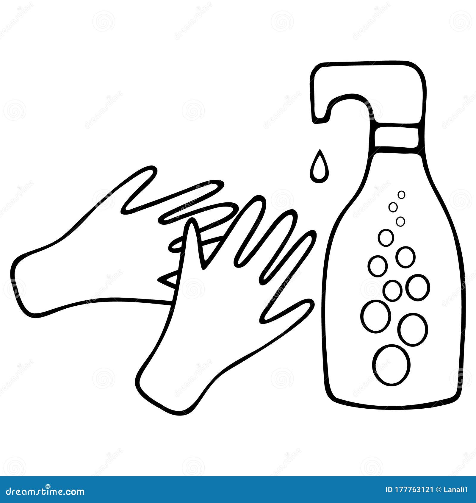 用液皂洗手矢量插图推荐肥皂从容器滴落手消毒向量例证 插画包括有手消毒 肥皂从容器滴落 矢量插图推荐