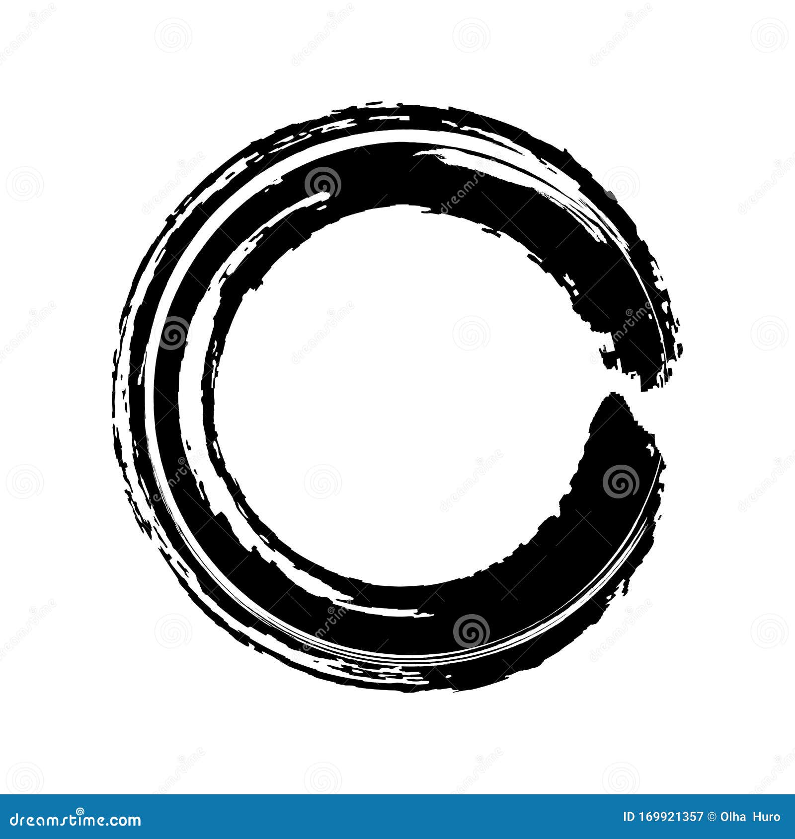 用黑漆画的画笔画的禅圆向量例证 插画包括有用黑漆画的画笔画的禅圆 用黑漆画的画笔画的禅圆向量例证 插画包括有用黑漆画的画笔画的禅圆