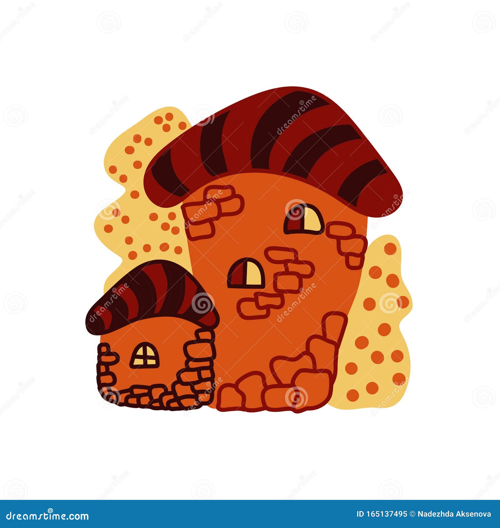 由石头 条纹屋顶 树木构成的可爱卡通房屋矢量图 用于设计的元素库存例证 插画包括有布琼布拉 绿色 由石头 条纹屋顶 树木构成的可爱卡通房屋矢量图 用于设计的元素库存例证 插画包括有布琼布拉 绿色