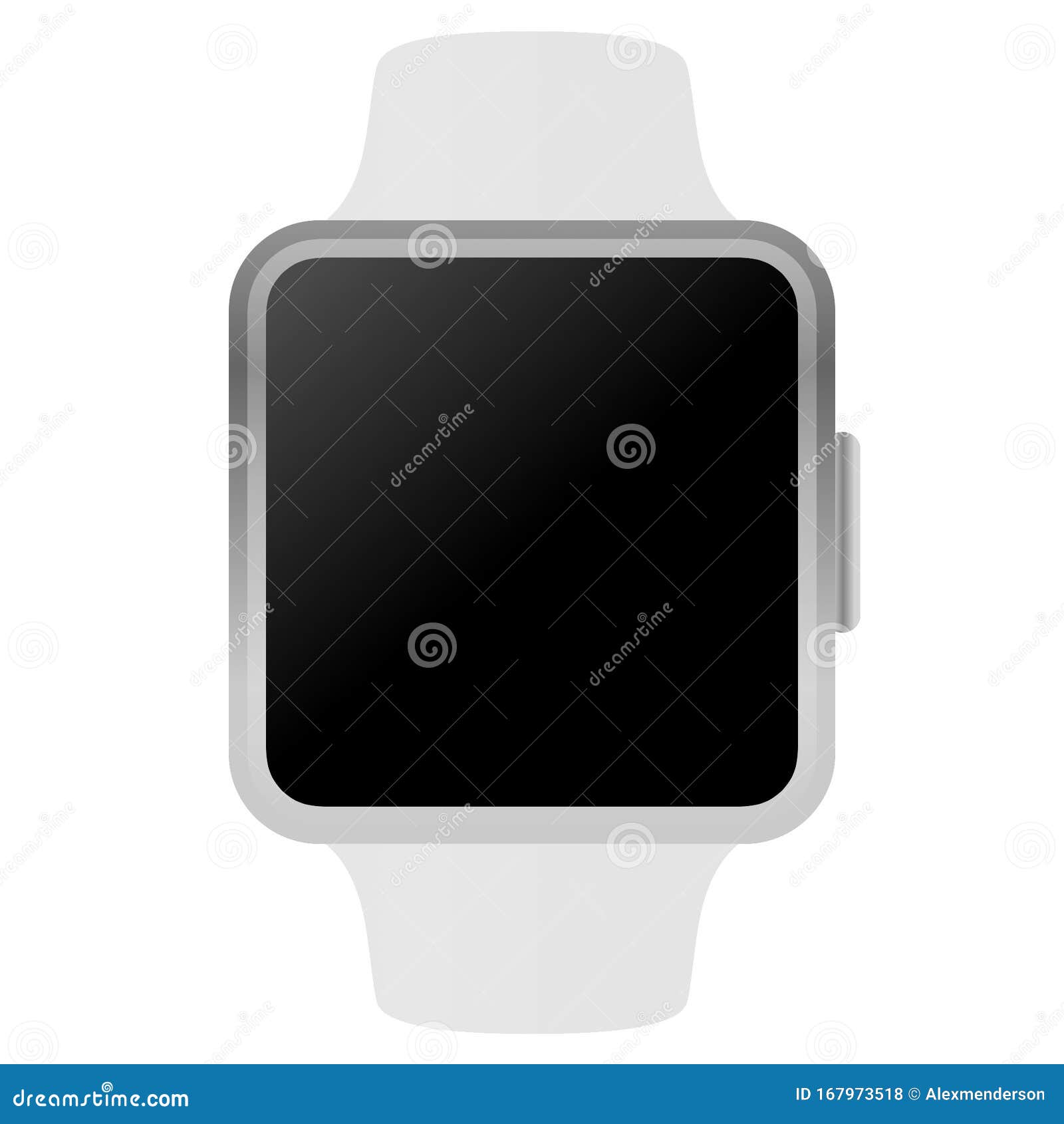 白色分离的apple Watch白矢量概念模型编辑类库存照片 插画包括有watch白矢量概念模型