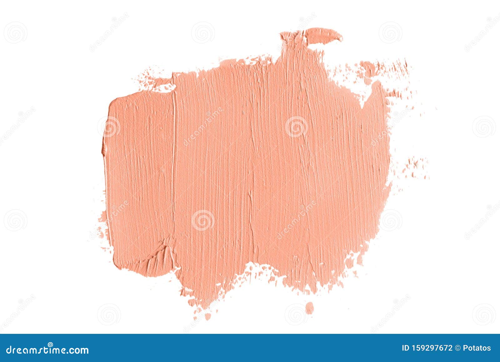 白色背景上隔离的彩色校正笔画桃粉色矫正遮瑕库存照片. 图片包括有表面 