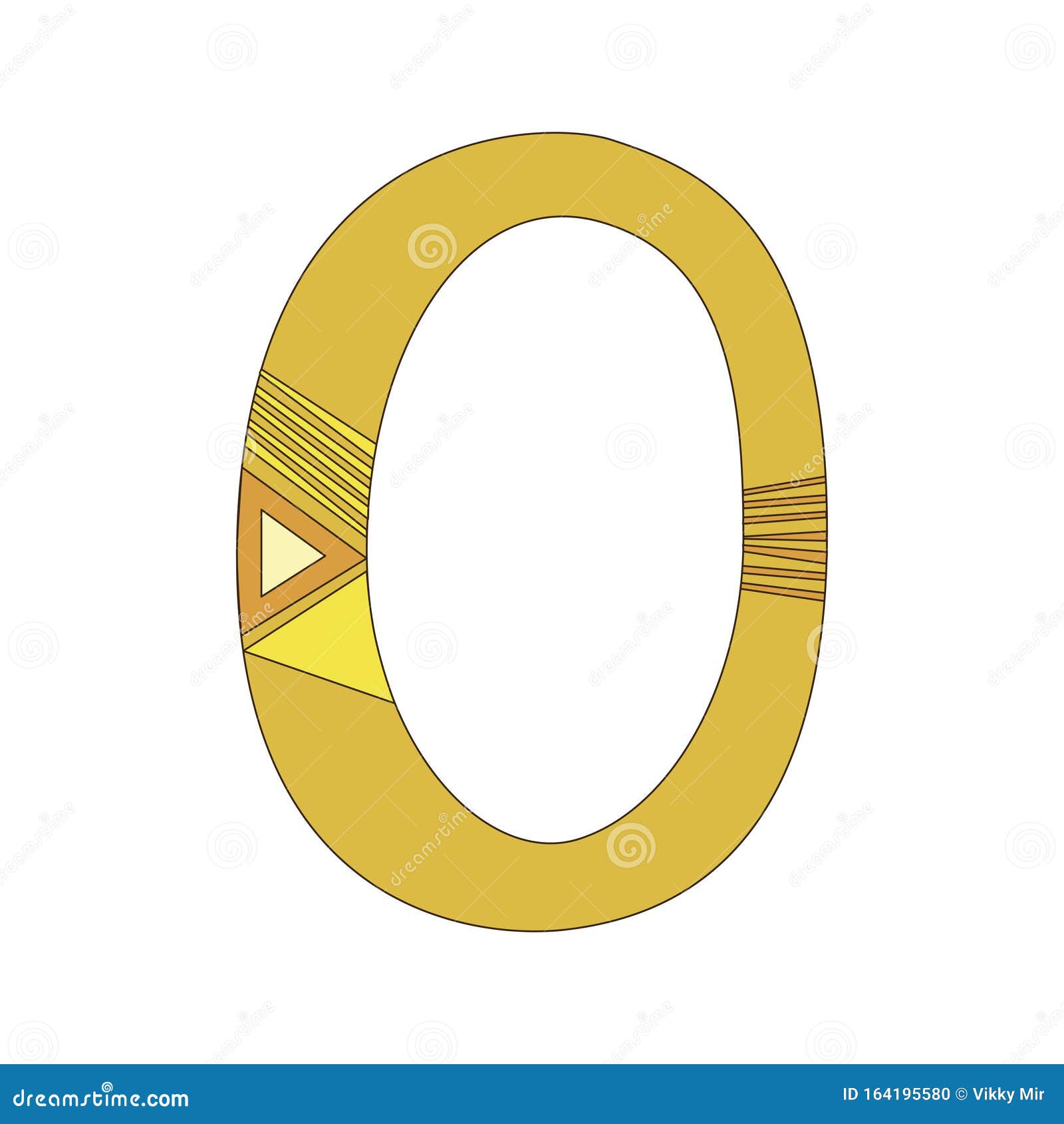 白色背景上隔离的英文字母的矢量字母o 用橙色字体设计的图向量例证 插画包括有装饰 形状