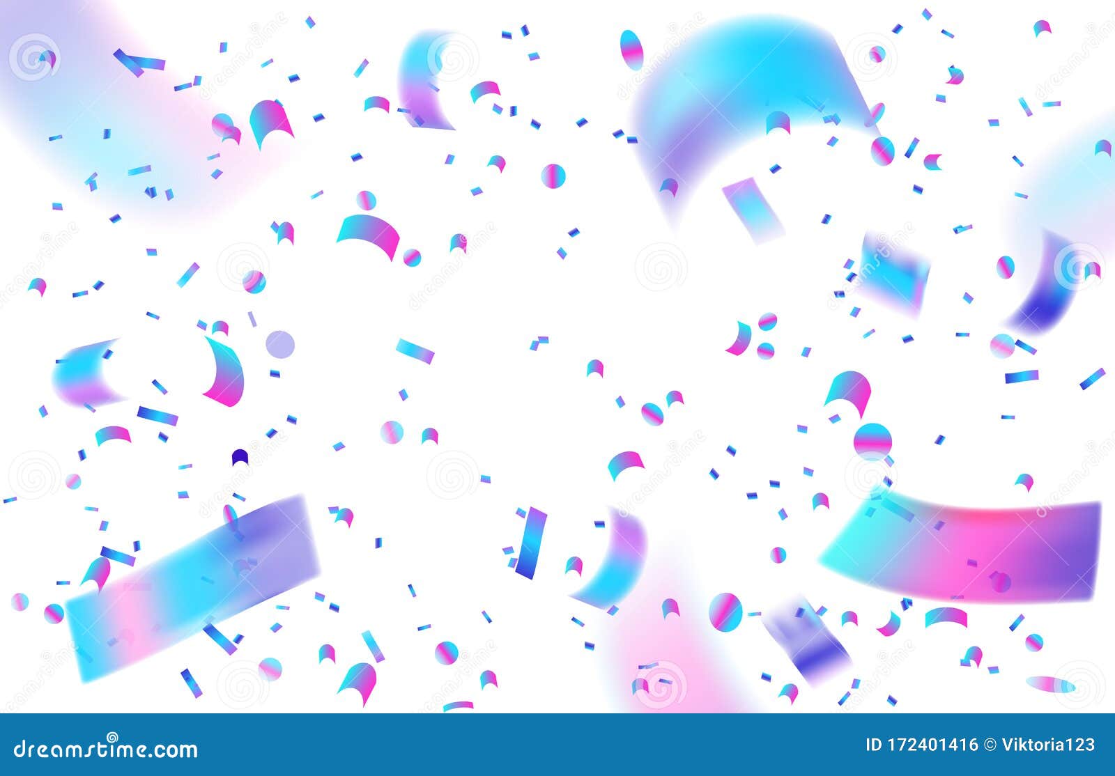 白色背景中的全息纸屑霓虹色的节日模板 用于派对插图 惊喜和礼物向量例证 插画包括有要素 例证