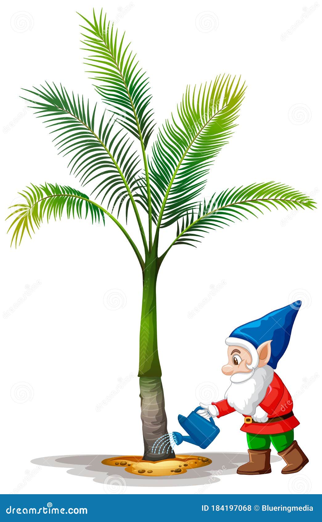 白色背景中的矮水棕榈树卡通人物向量例证 插画包括有框架 地精 幻想 例证 欢乐 户外 白色背景中的矮水棕榈树卡通人物向量例证 插画包括有框架 地精 幻想 例证 欢乐 户外