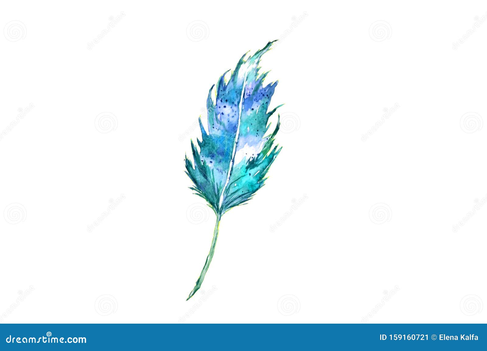 白色背景中鸟的水彩羽毛适合儿童穿衣服t恤 印花 艺术品的印花库存例证 插画包括有