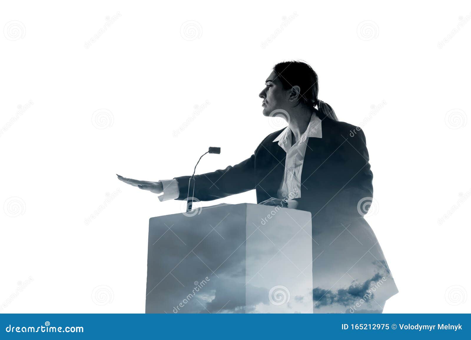 白色背景政治家演讲时的演讲人 教练或主席库存图片 图片包括有有吸引力的 权限 面试 确信