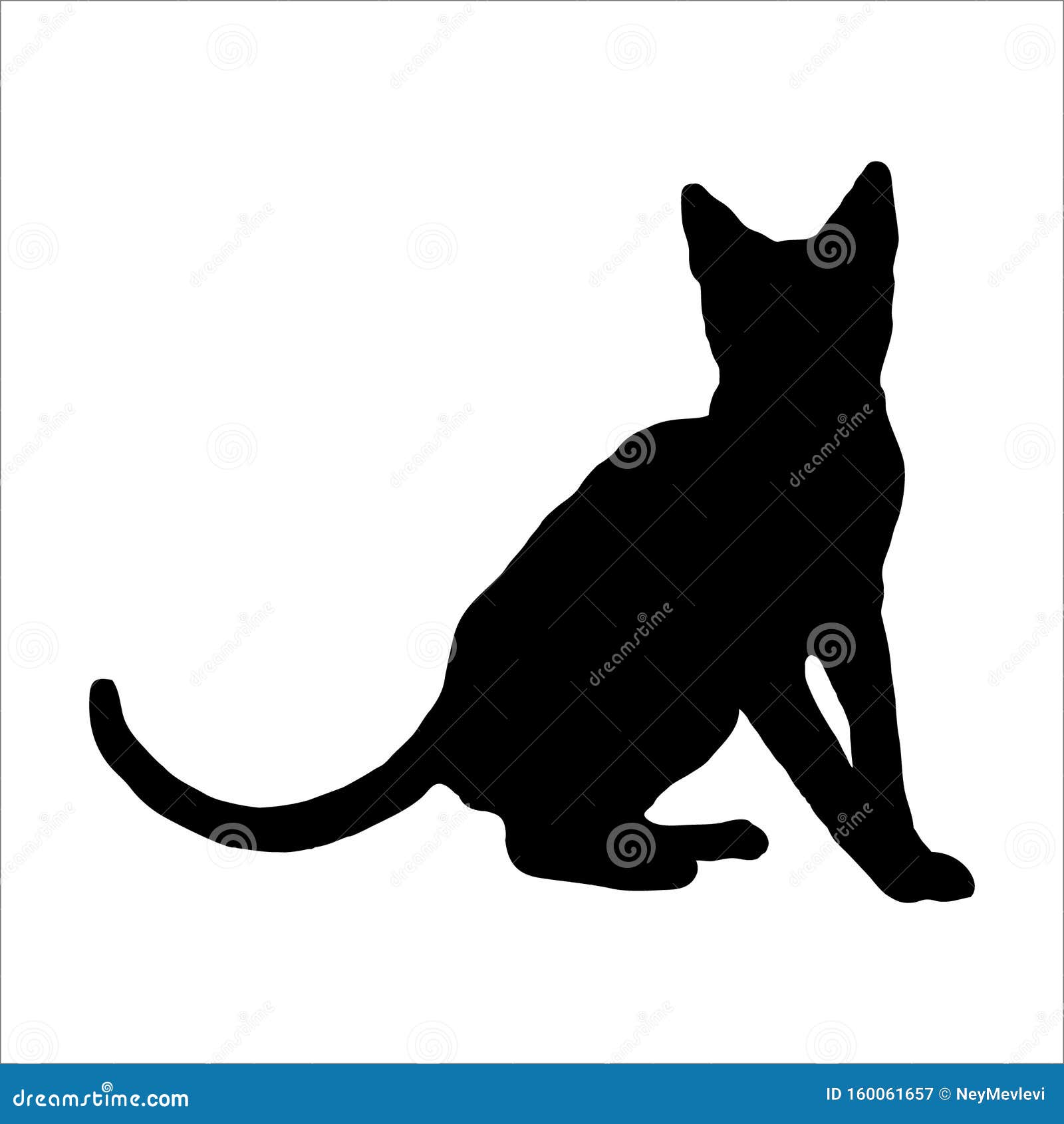 白色背景色中的黑猫阴影向量例证 插画包括有 白色背景色中的黑猫阴影向量例证 插画包括有