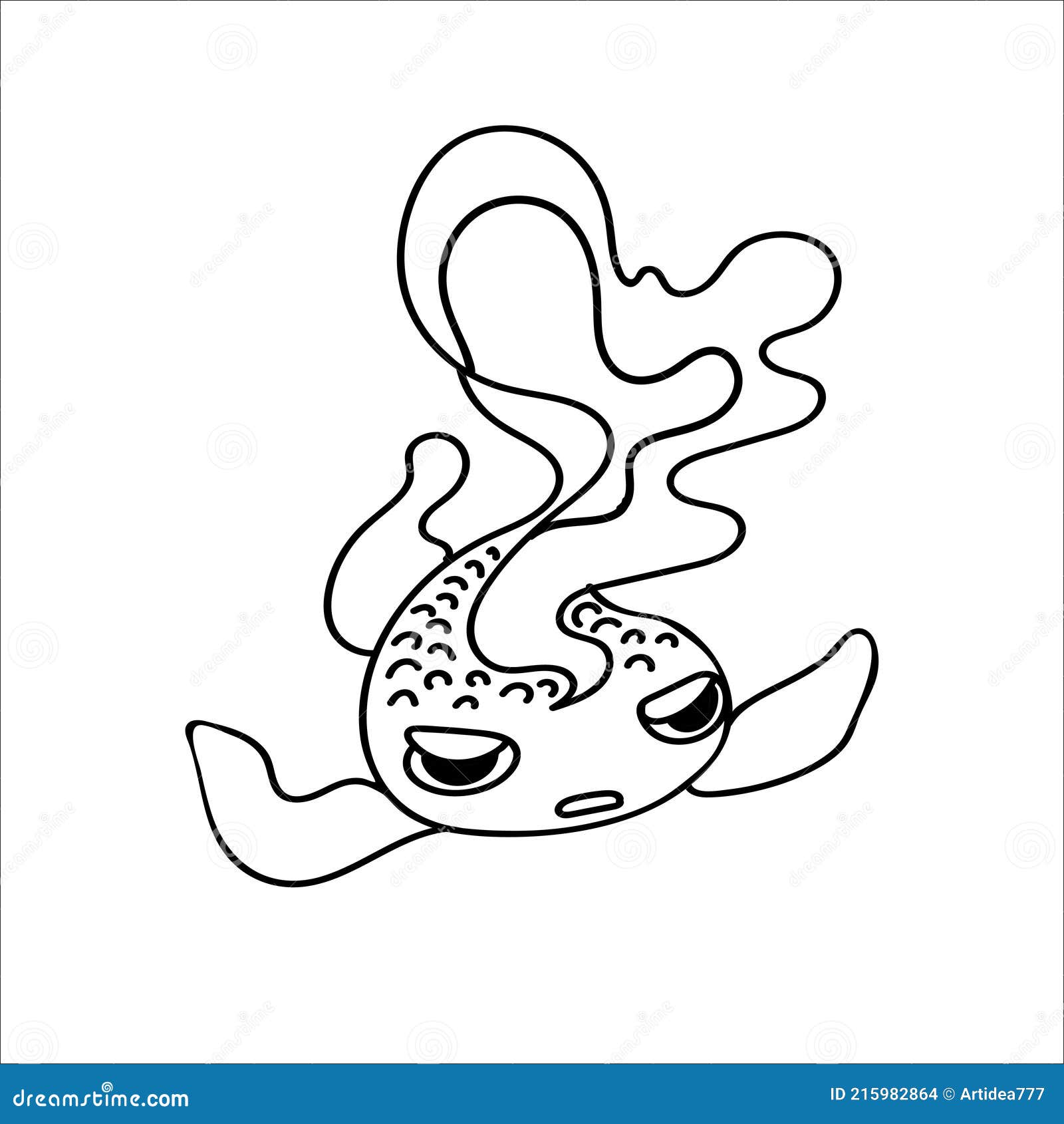 白色隔离的黑色轮廓卡通可爱手绘金鱼 向量例证 插画包括有图标 仿效 逗人喜爱 凹道 分级显示 白色隔离的黑色轮廓卡通可爱手绘金鱼 向量例证 插画包括有图标 仿效 逗人喜爱 凹道 分级显示