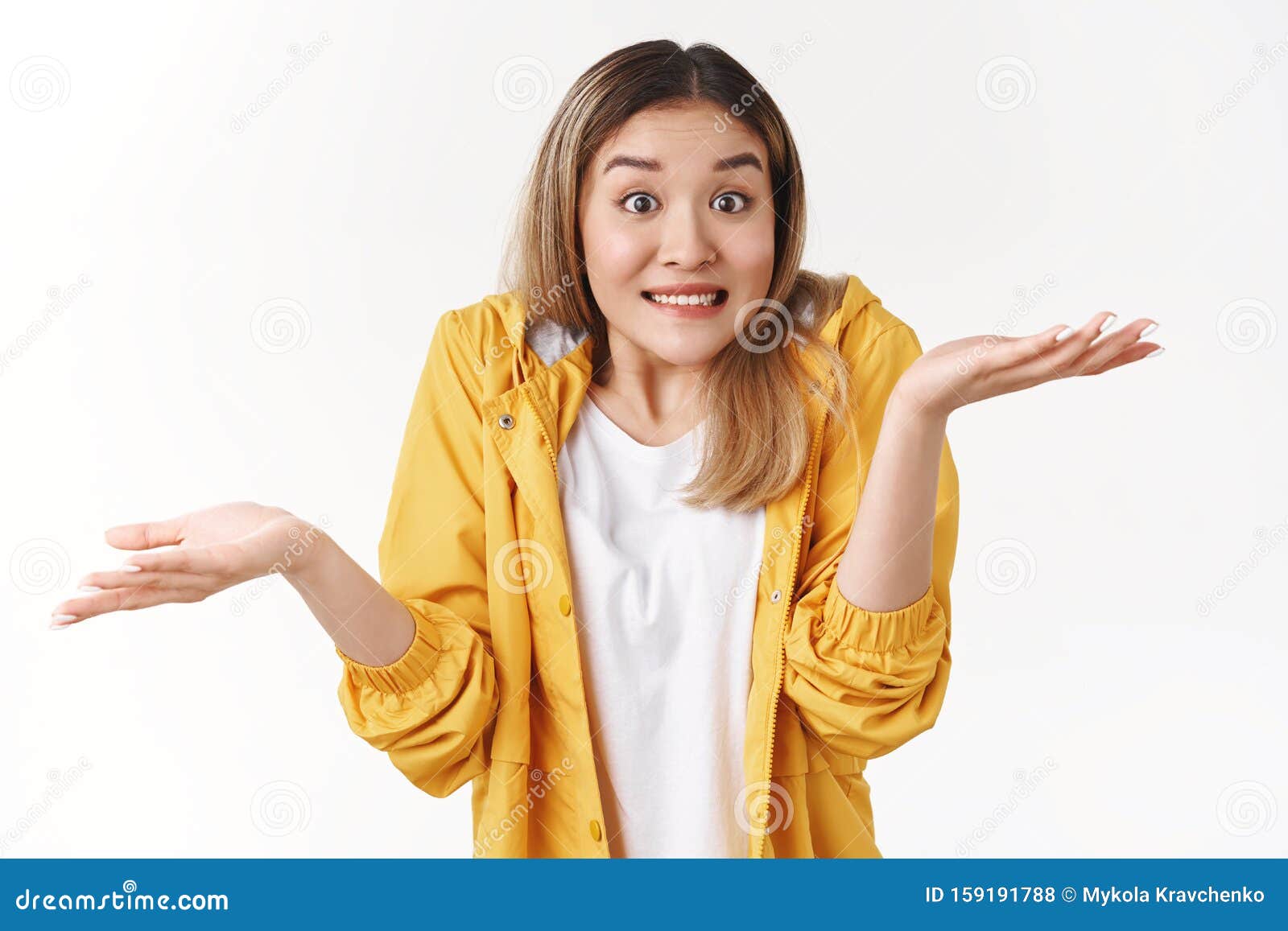 真抱歉 不知道令人尴尬的金发亚洲女性耸肩 横边不知道库存照片 图片包括有 真抱歉 不知道令人尴尬的金发亚洲女性耸肩 横边不知道库存照片 图片包括有