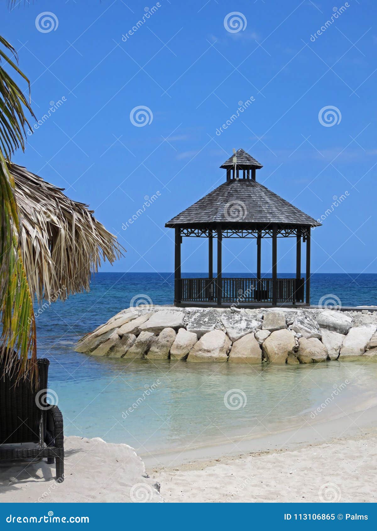 眺望台在蒙特哥贝在牙买加库存图片 图片包括有