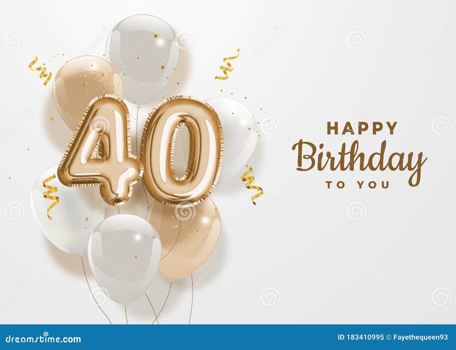 祝你40岁生日快乐 金箔气球问候背景向量例证 插画包括有 祝你40岁生日快乐 金箔气球问候背景向量例证 插画包括有