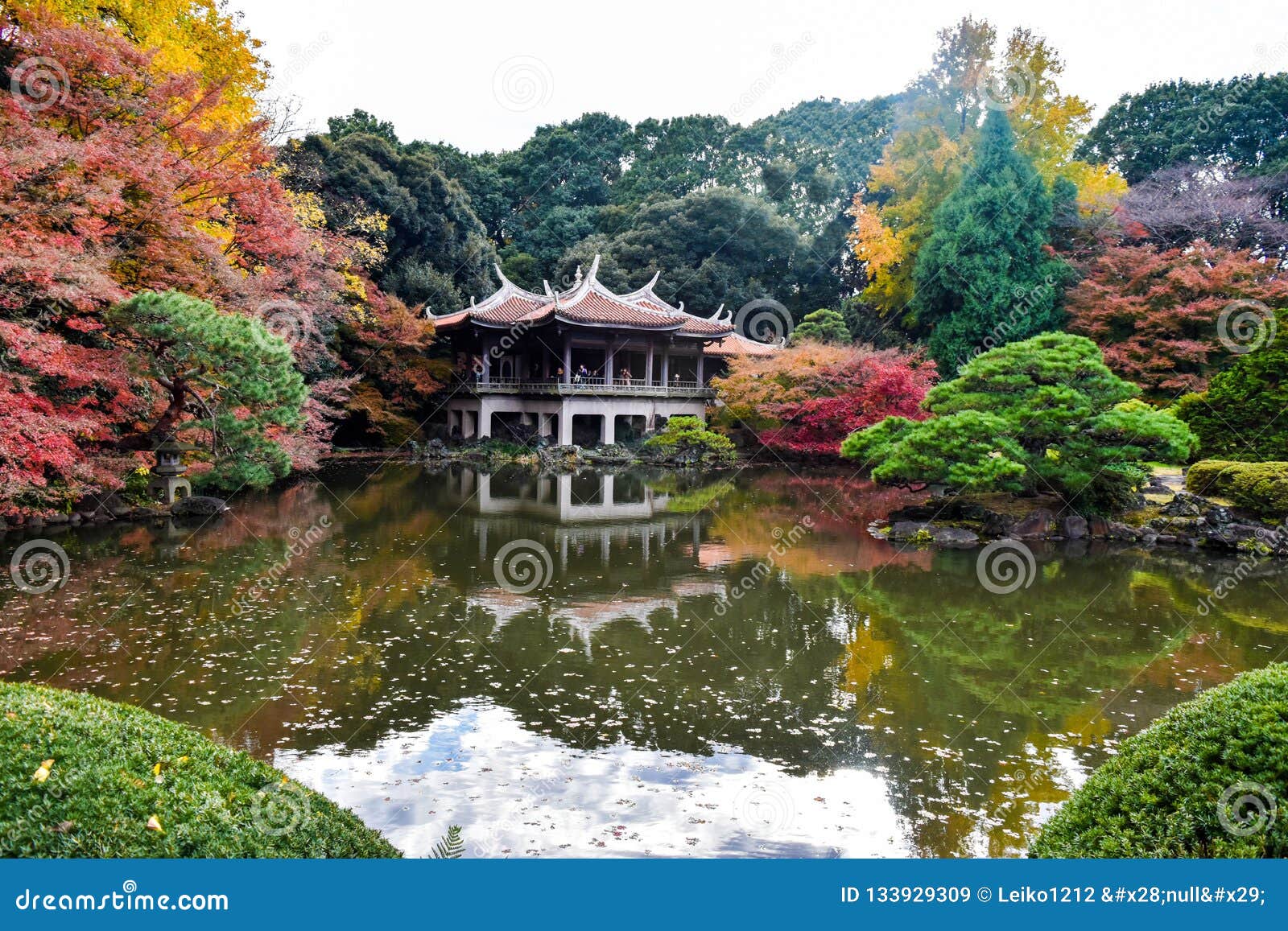 秋天新宿御苑庭院东京台湾大厦库存图片 图片包括有 秋天新宿御苑庭院东京台湾大厦库存图片 图片包括有