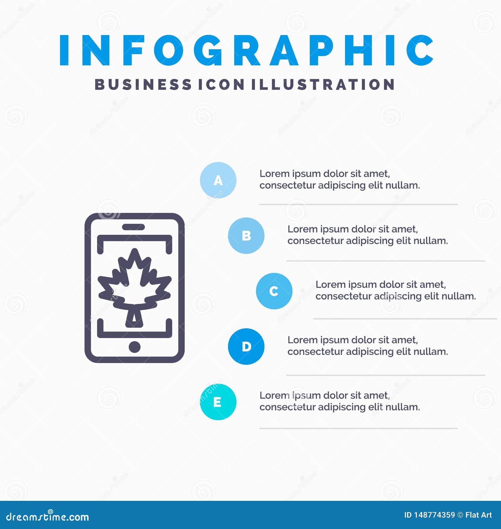 移动 Cell 加拿大 Leaf Line图标 带有5步演示信息图形背景向量例证 插画包括有line图标 带有5步演示信息图形背景 移动 Cell 加拿大 Leaf 148774359