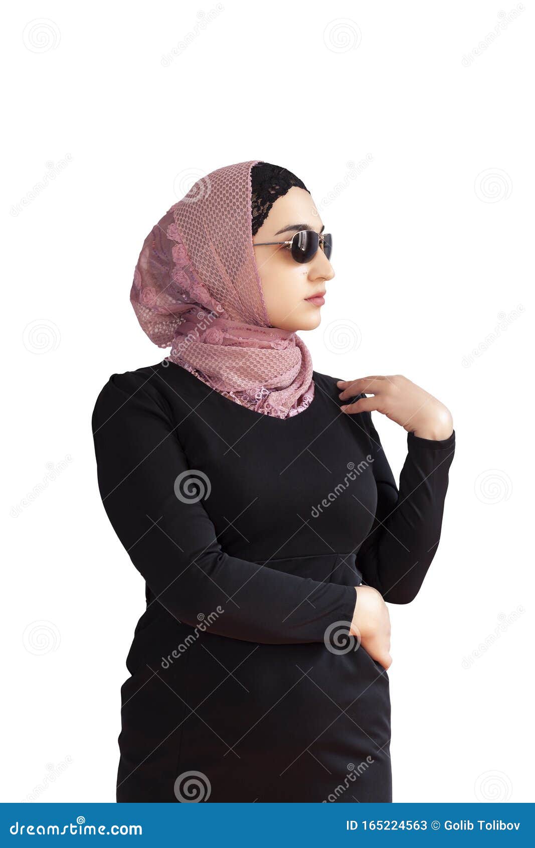 穿着传统伊斯兰服装的时尚穆斯林女性希贾卜中东美女画像伊斯兰图片库库存图片 图片包括有查出 表面