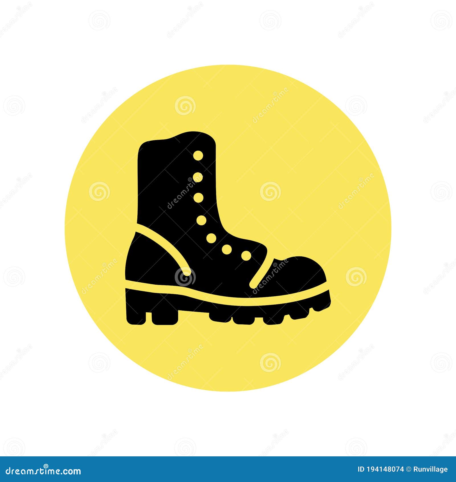 穿着安全鞋. 防护用安全靴必须佩戴强制标志向量例证. 插画包括有艺术, 口香糖, 图标, 军事, 被攻击的- 194148074