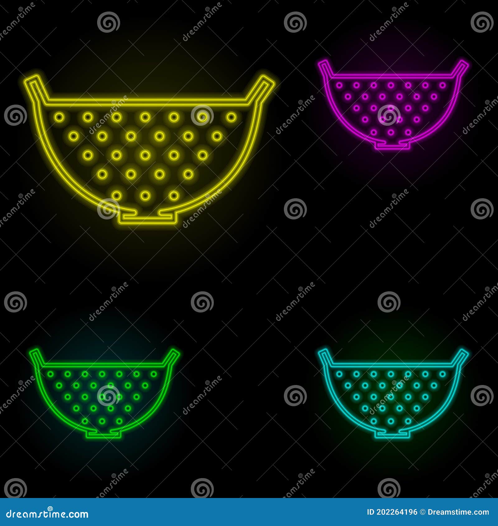 筛网霓虹色集图标 用于ui和ux网站或移动应用程序的厨房图标的简单的细线轮廓矢量库存例证 插画包括有颜色 筛网霓虹色集图标 用于ui和ux网站或移动应用程序的厨房图标的简单的细线轮廓矢量库存例证 插画包括有颜色