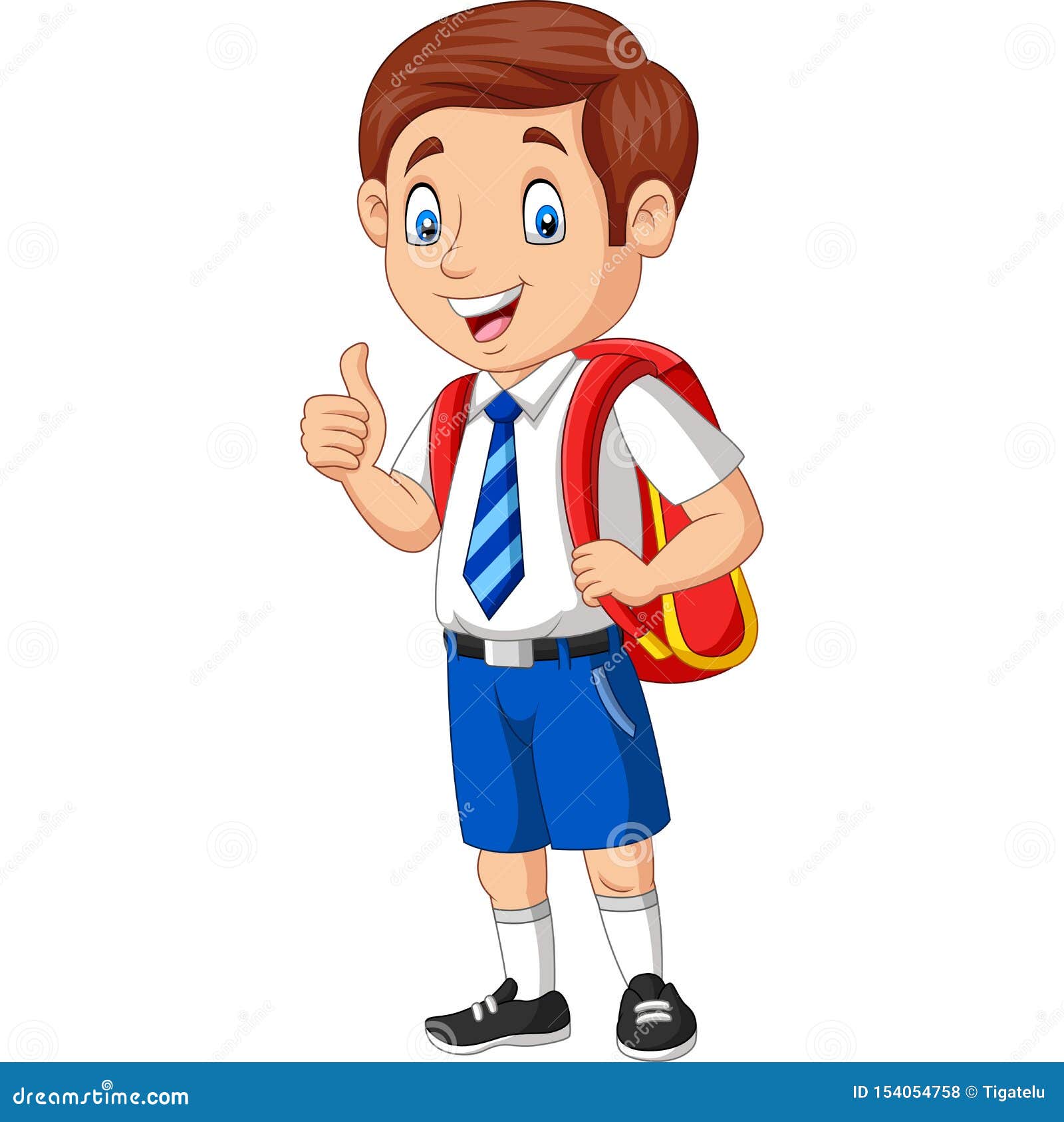 给赞许的制服的动画片愉快的男生向量例证 插画包括有诱饵 产生 鞋子 孩子 男性 男小学生