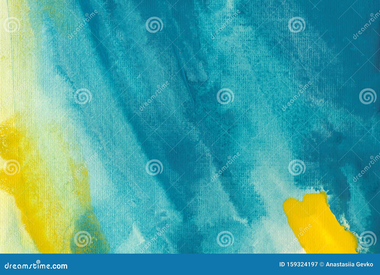 绿松石和柠檬水色背景装饰性画笔涂抹壁纸库存例证 插画包括有蓝绿色 油漆 五颜六色 艺术