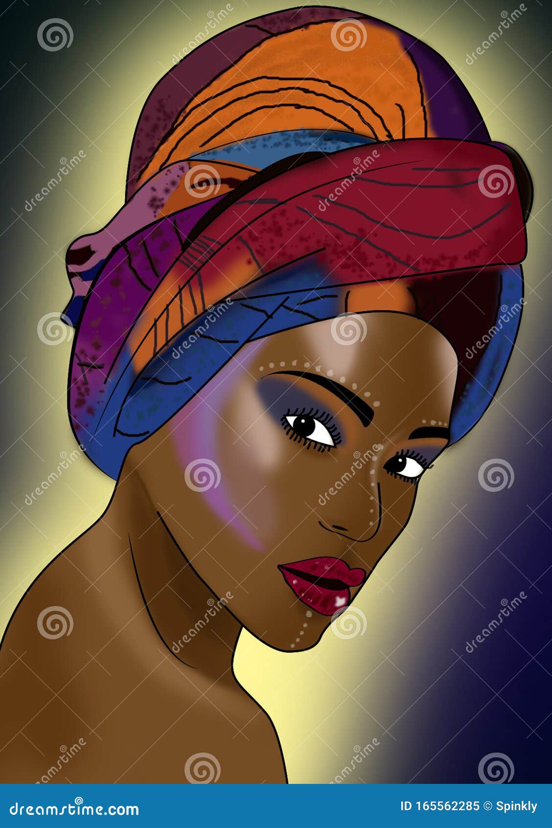 美丽非洲女性壁纸插图库存例证 插画包括有投反对票 打印 目录 皮肤 纵向 女孩 例证