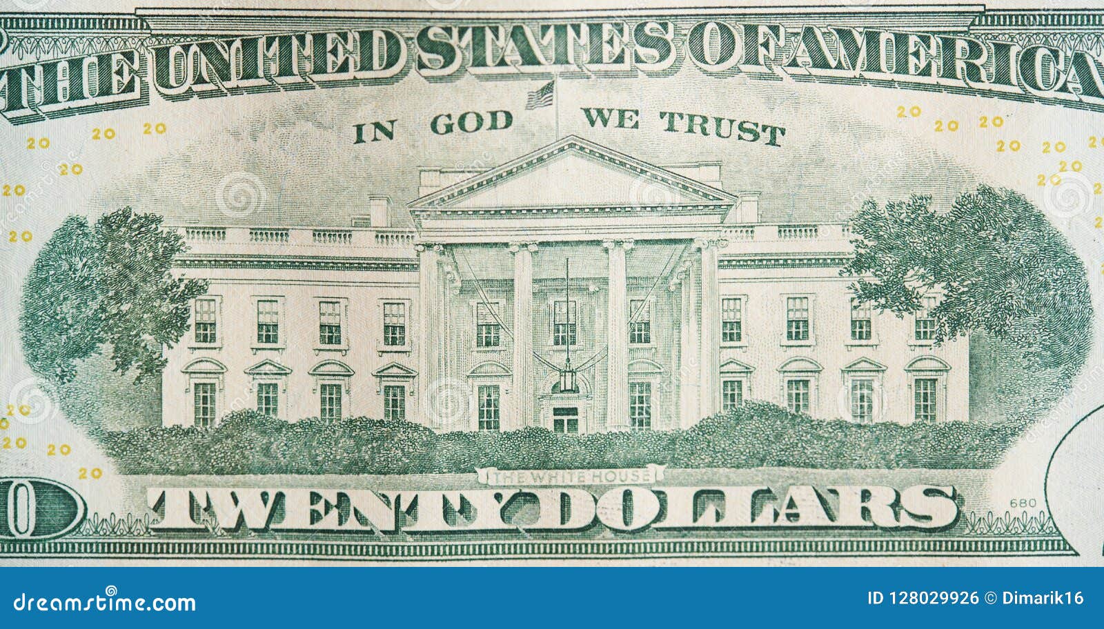 20美元纸币背面库存照片. 图片包括有大使, 关闭, 绿色, 宏指令, 储蓄, 工资, 横幅提供资金的- 128029926