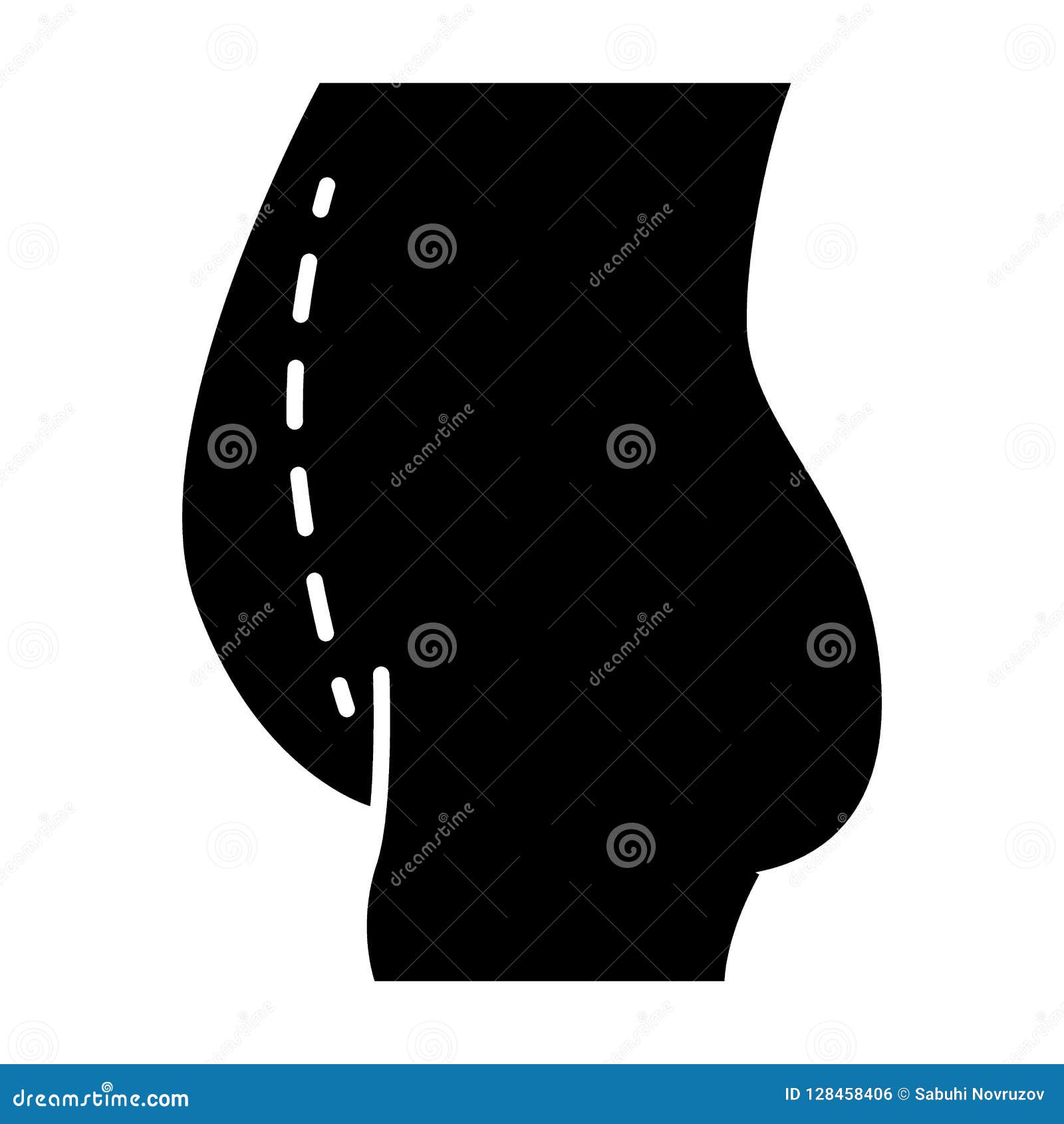 肚子整容手术固体象女性在白色隔绝的腹部plasic传染媒介例证皮下脂肪切除术纵的沟纹样式向量例证 插画包括有