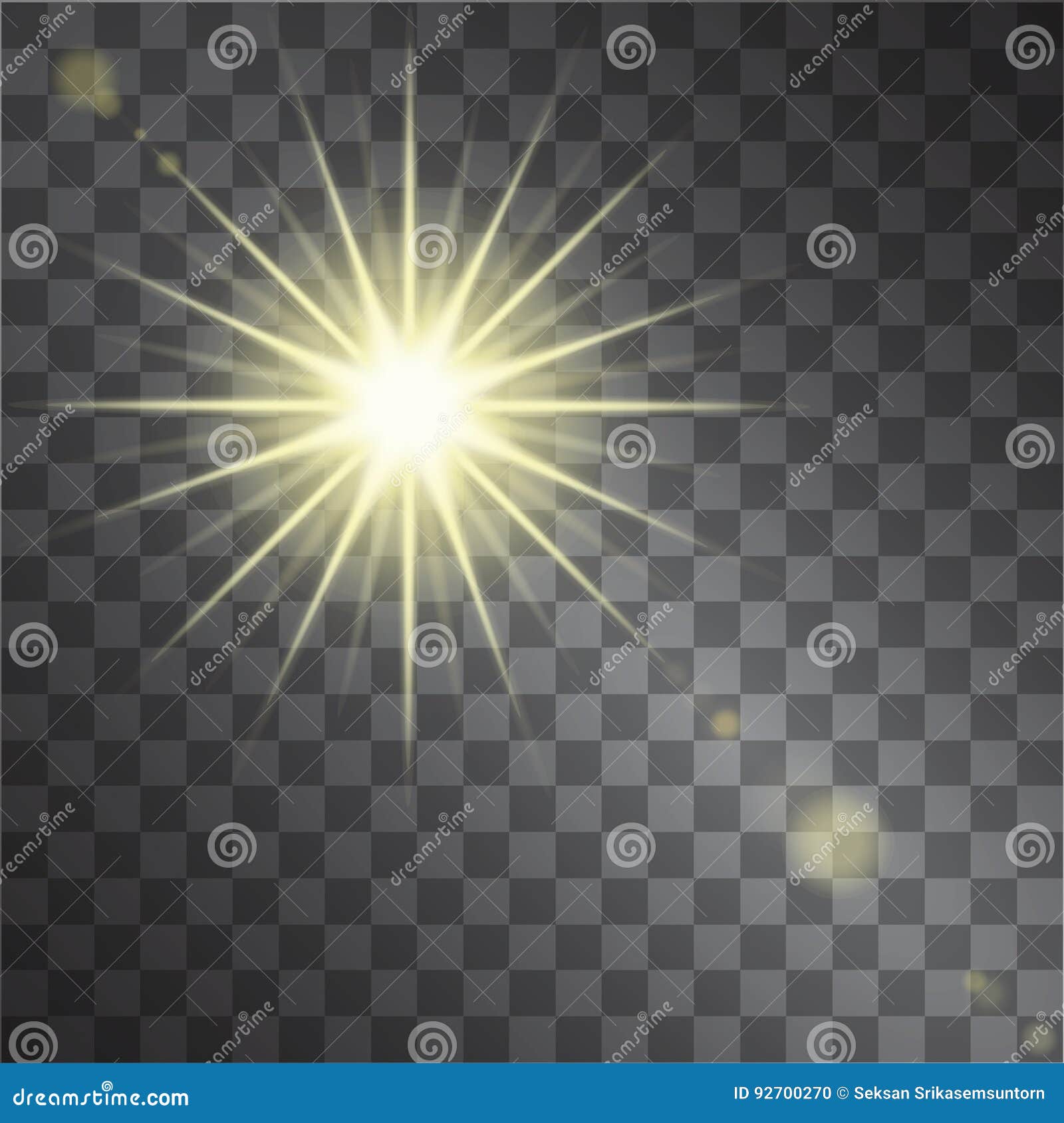 黄色温暖的光线影响 太阳在透明背景发出光线向量例证 插画包括有闪光 能源 闪烁 闪闪发光 爆炸