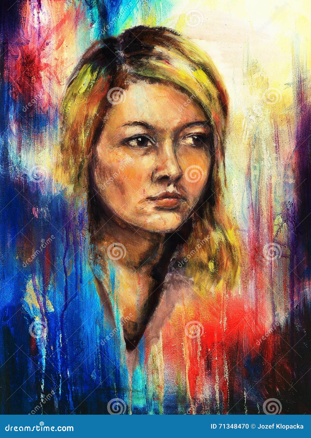艺术五颜六色的绘画美好的女孩面孔和摘要上色背景库存例证 插画包括有题头 创造性 树胶水彩画颜料 艺术五颜六色的绘画美好的女孩面孔和摘要上色背景库存例证 插画包括有题头 创造性 树胶水彩画颜料