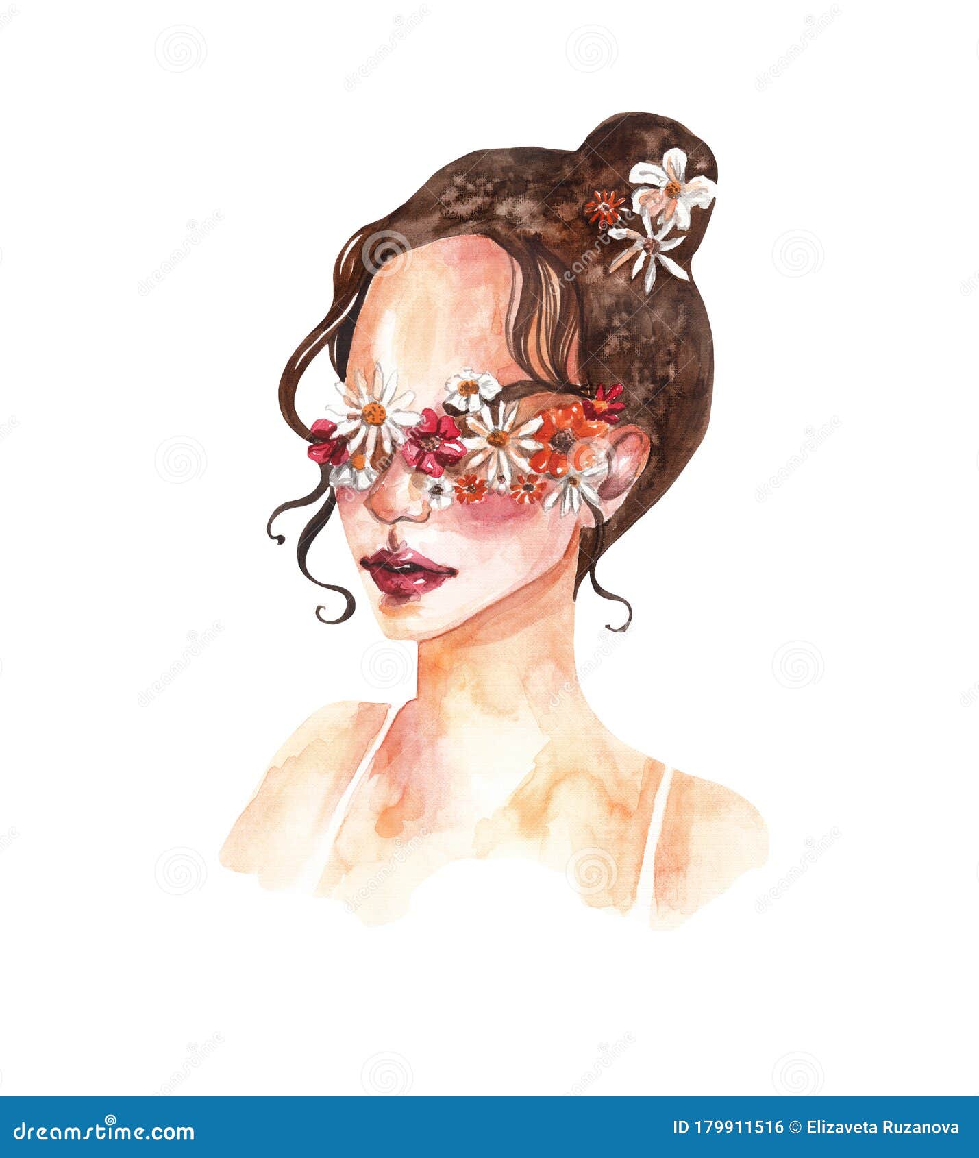 花儿美女 森林仙女 夏季水彩画像库存例证 插画包括有眼睛 女孩 现代 背包 眼眉 格朗基 花儿美女 森林仙女 夏季水彩画像库存例证 插画包括有眼睛 女孩 现代 背包 眼眉 格朗基
