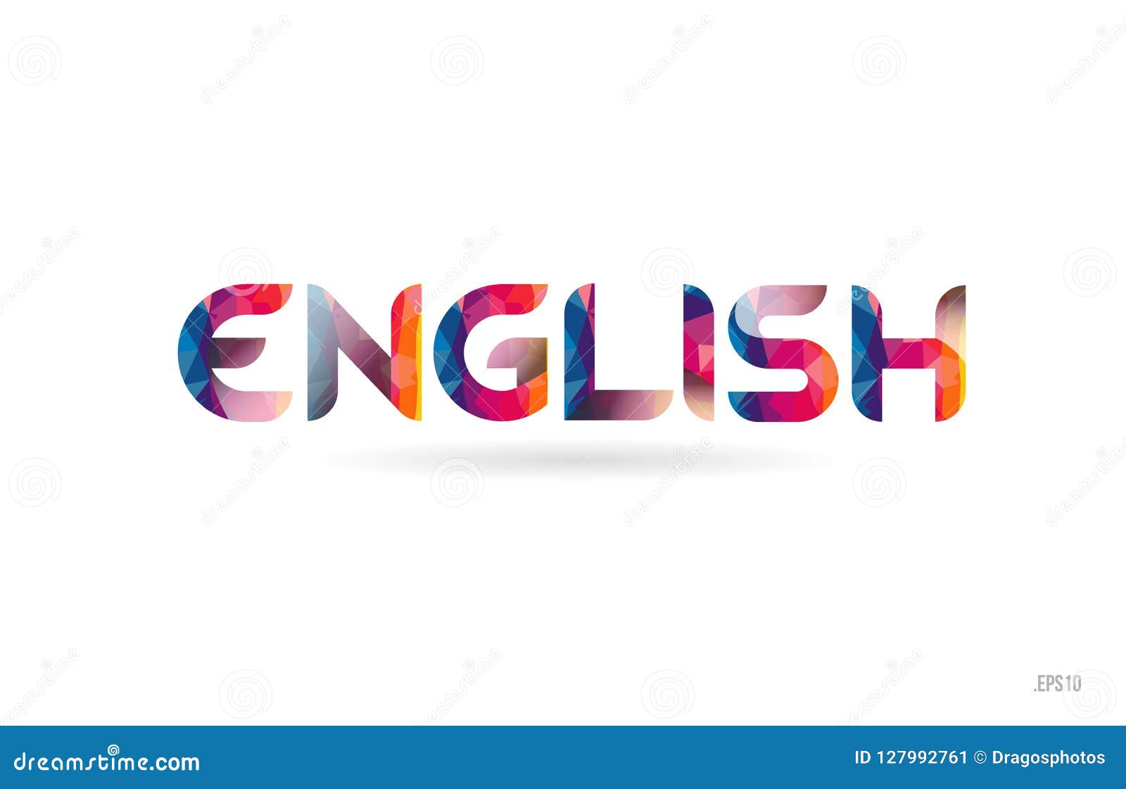 英语上色了彩虹词文本适用于商标设计向量例证 插画包括有 英语上色了彩虹词文本适用于商标设计向量例证 插画包括有