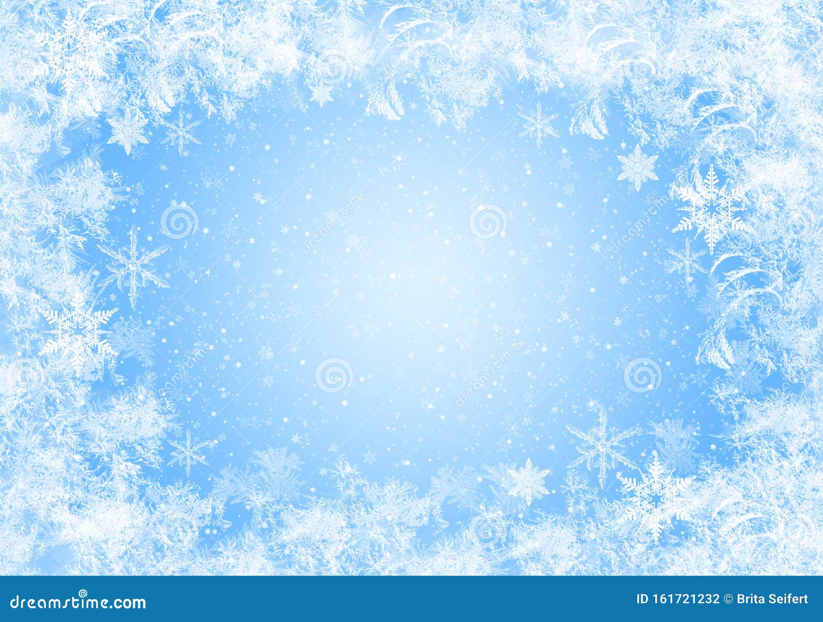 蓝冬背景 带雪花供您自己创作库存例证 插画包括有设计 新建 圣诞节 水晶 背包 看板卡