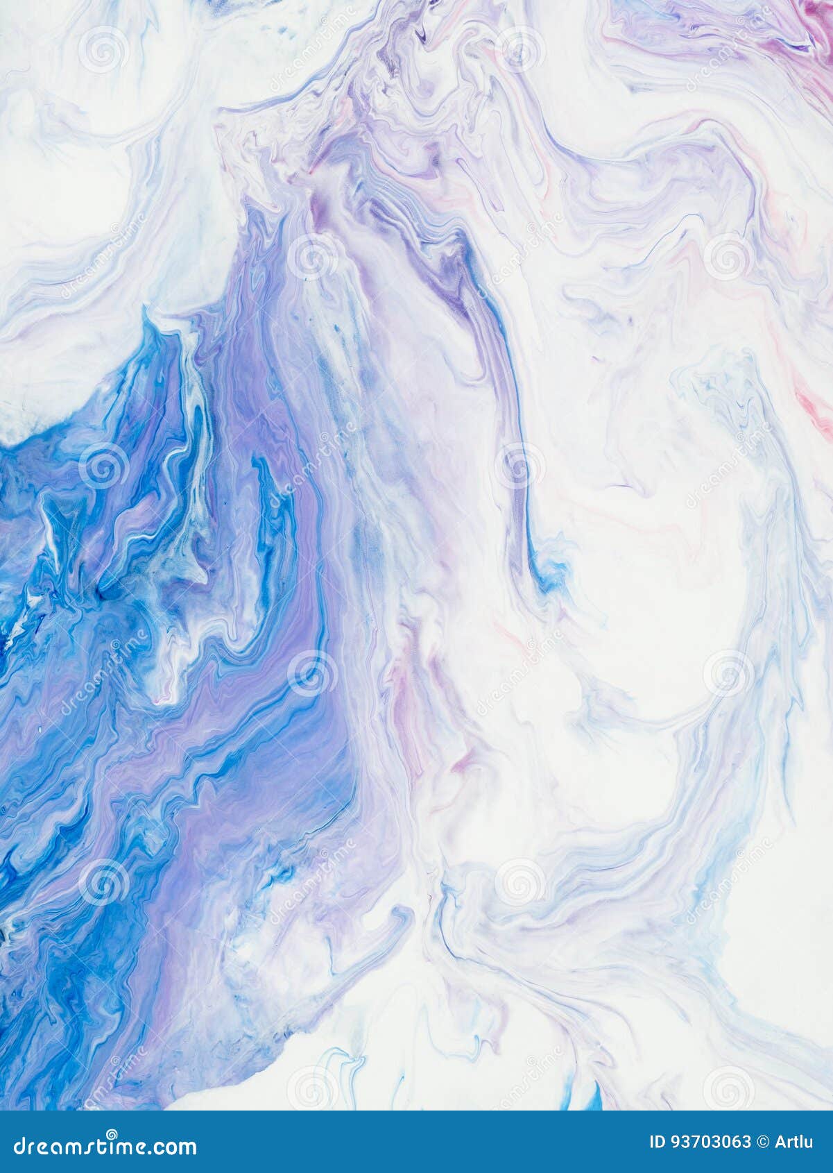 蓝色抽象派手画背景 液体丙烯酸酯的painti 库存例证 插画包括有抽象 流体 石头 代理 图画