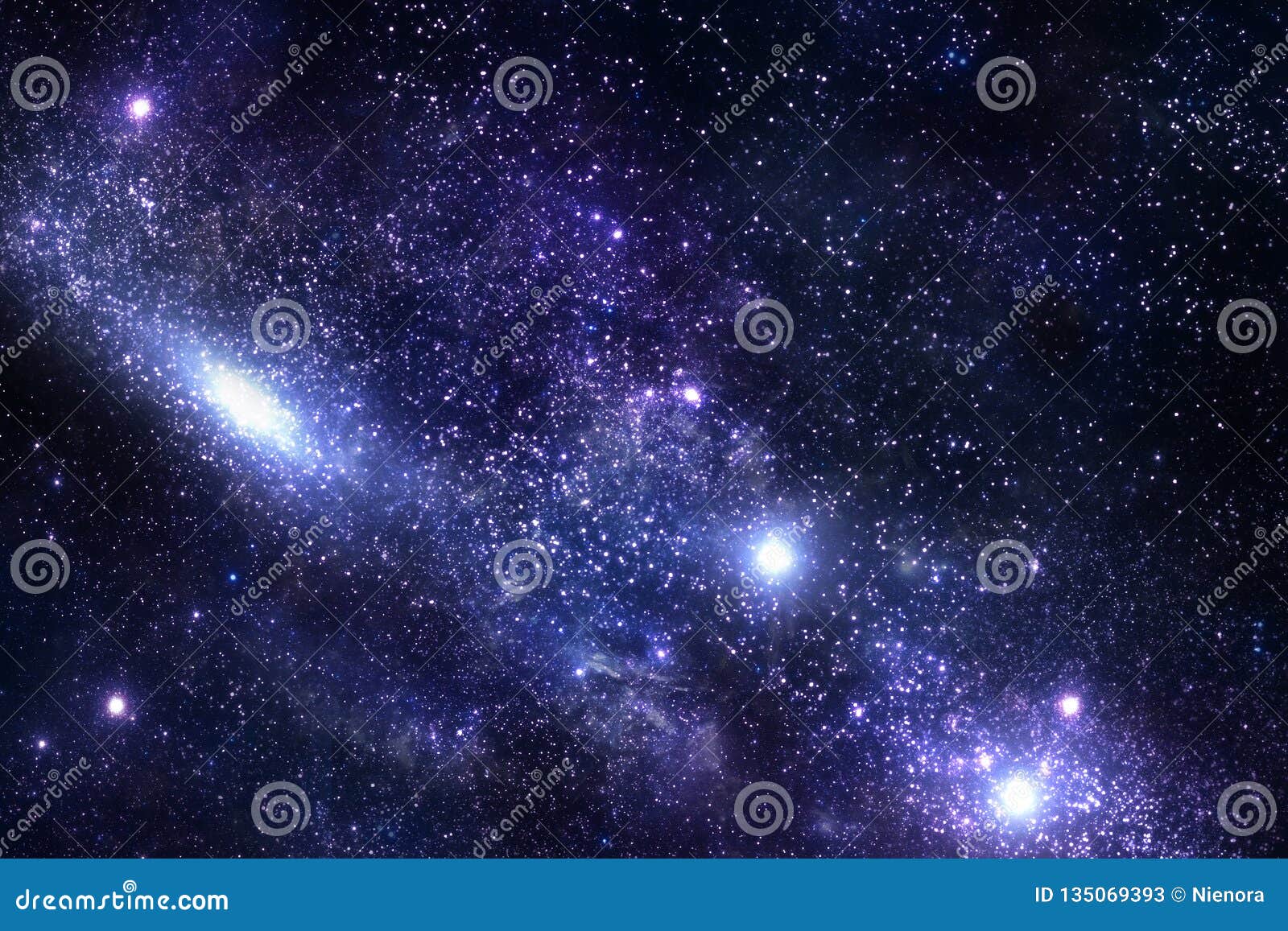 蓝色星云 空间和宇宙库存例证 插画包括有