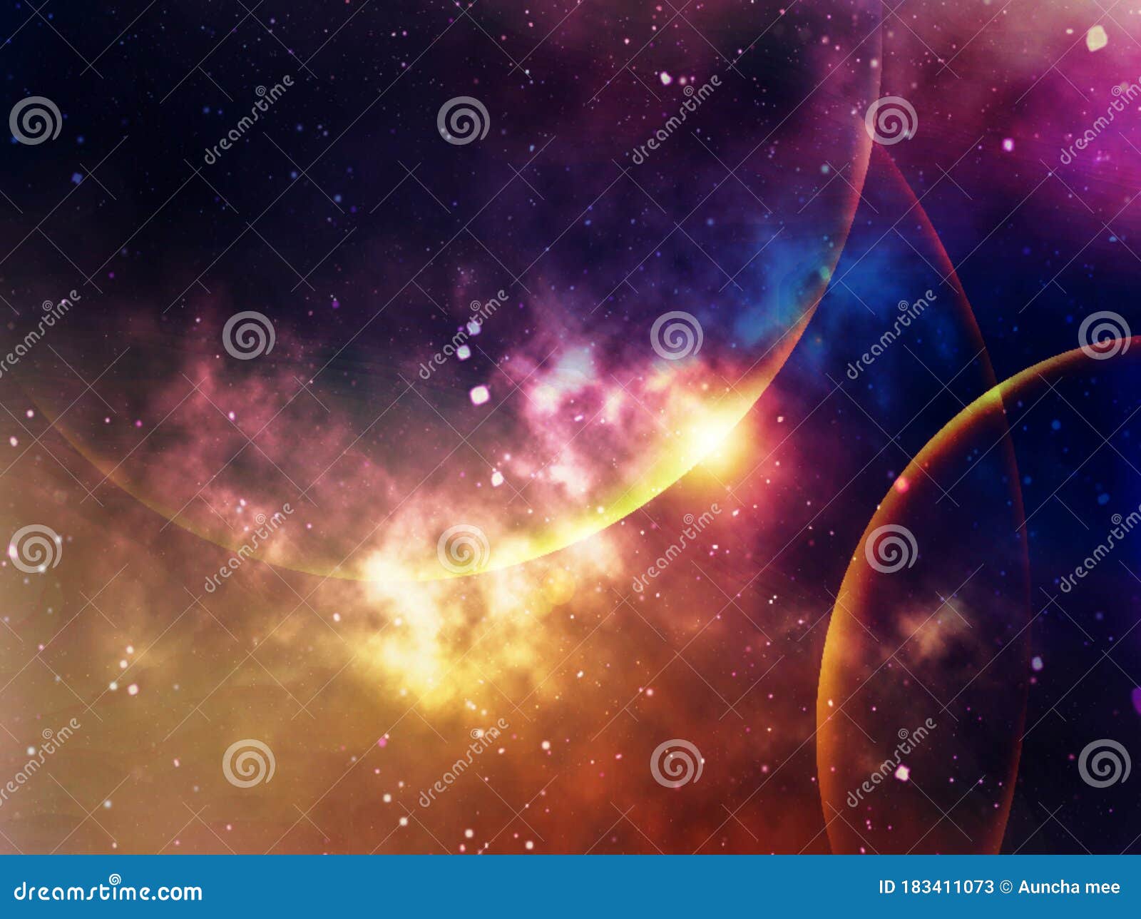 行星和星系 科幻壁纸宇宙的艺术背景插图设计库存例证 插画包括有设计 地球 圈子 午夜
