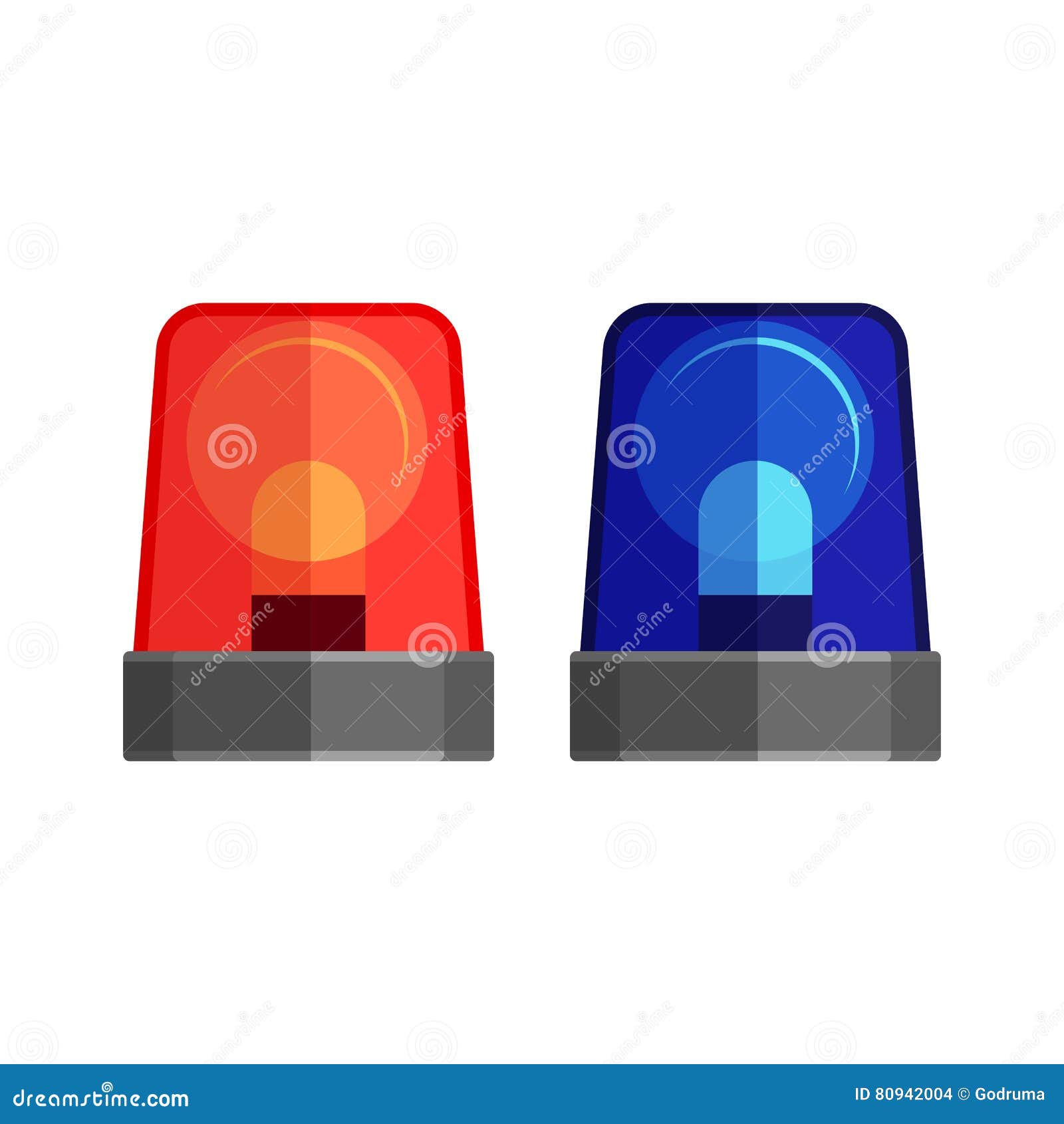 被隔绝的救护车光闪动的警告警报器向量例证 插画包括有