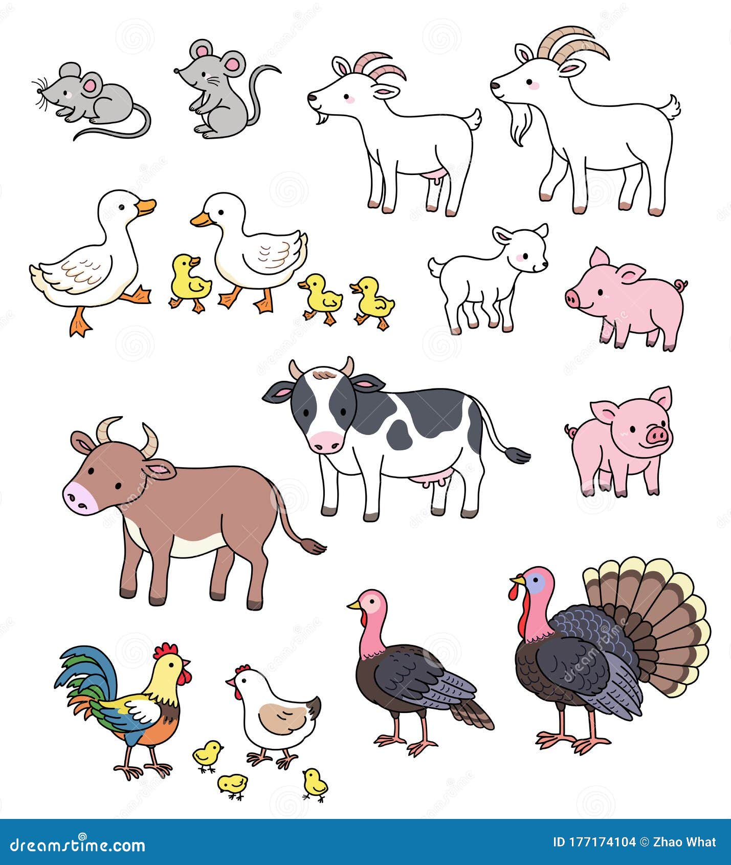Common Farm Animals, Family Members with Goats, Chickens, Ducks and Other Animals Stock Illustration - Illustration of horse, dairy: 177174104 Common Farm Animals, Family Members with Goats, Chickens, Ducks and Other Animals Stock Illustration - Illustration of horse, dairy: 177174104