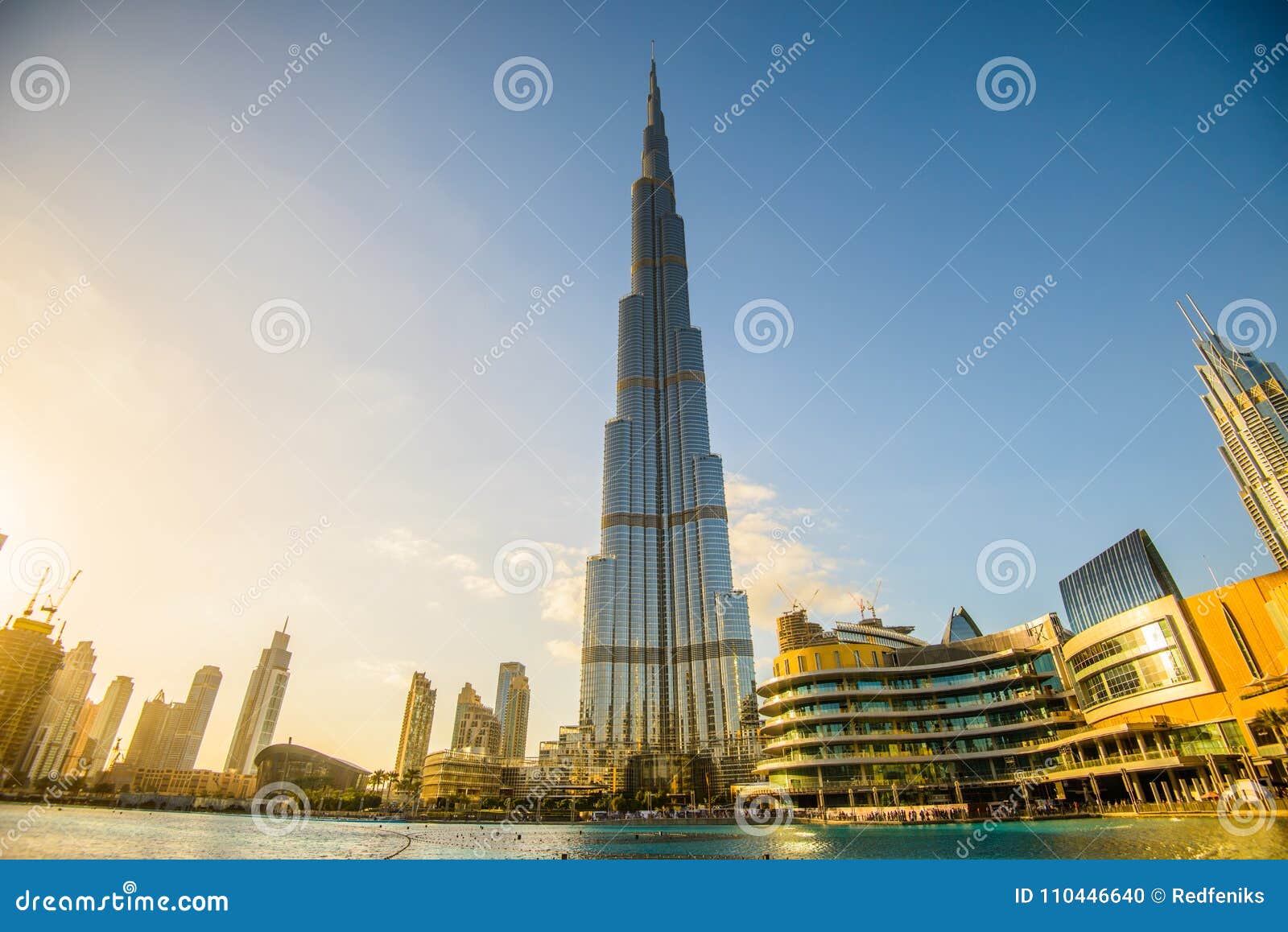 迪拜 阿联酋 18年1月05日 Burj哈利法塔这个摩天大楼是最高的人造结构编辑类图片 图片包括有都市风景 地标