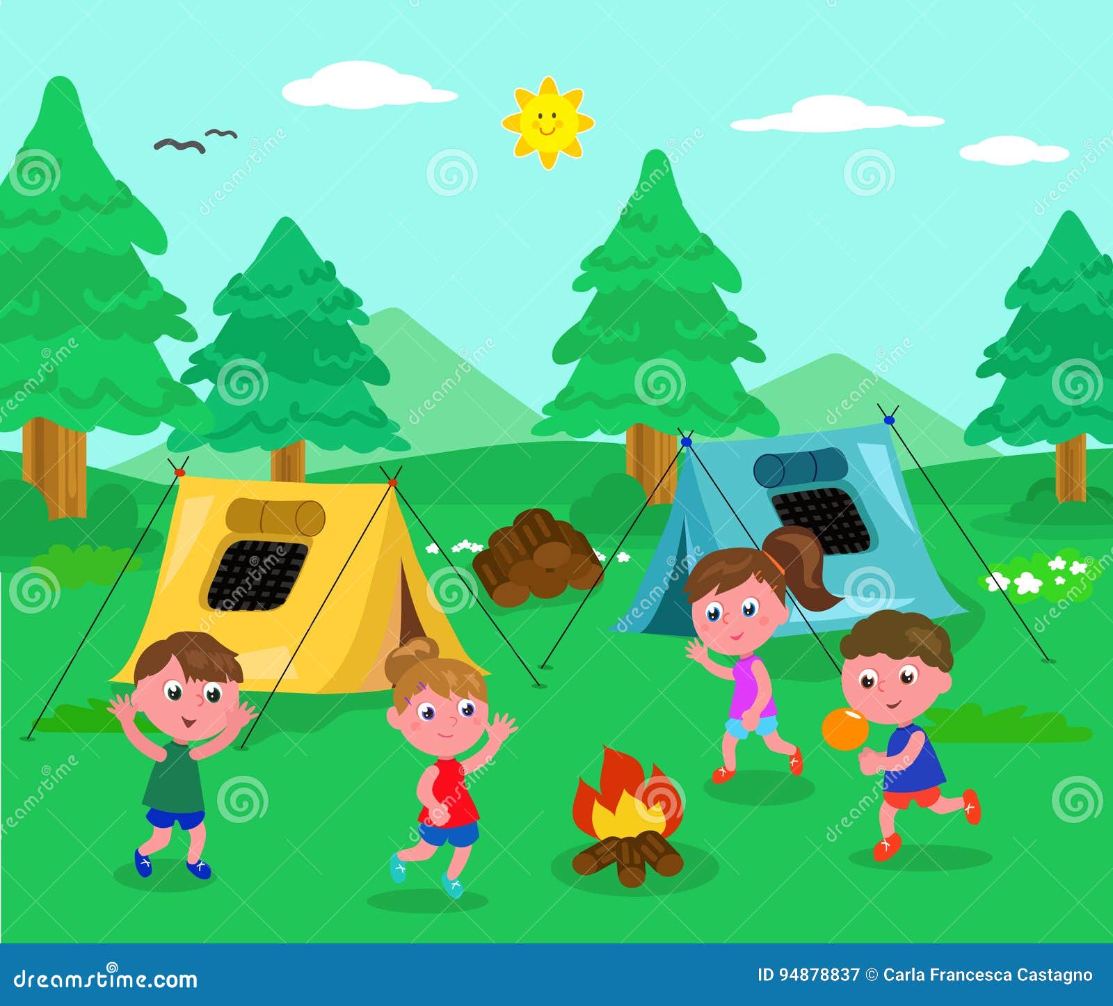 Camping for kids. Летний лагерь вектор. Детский лагерь вектор. Camp иллюстрация. Дети лагерь вектор.
