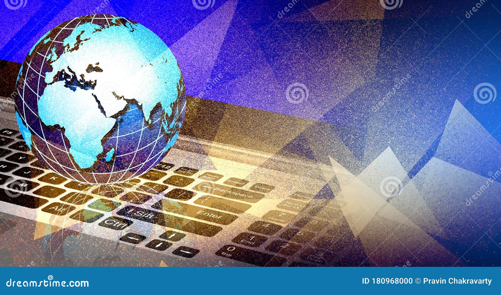 键盘和全球背景 具有全球营销 数字摘要技术背景java 编码库存例证 插画包括有多维数据集 抽象