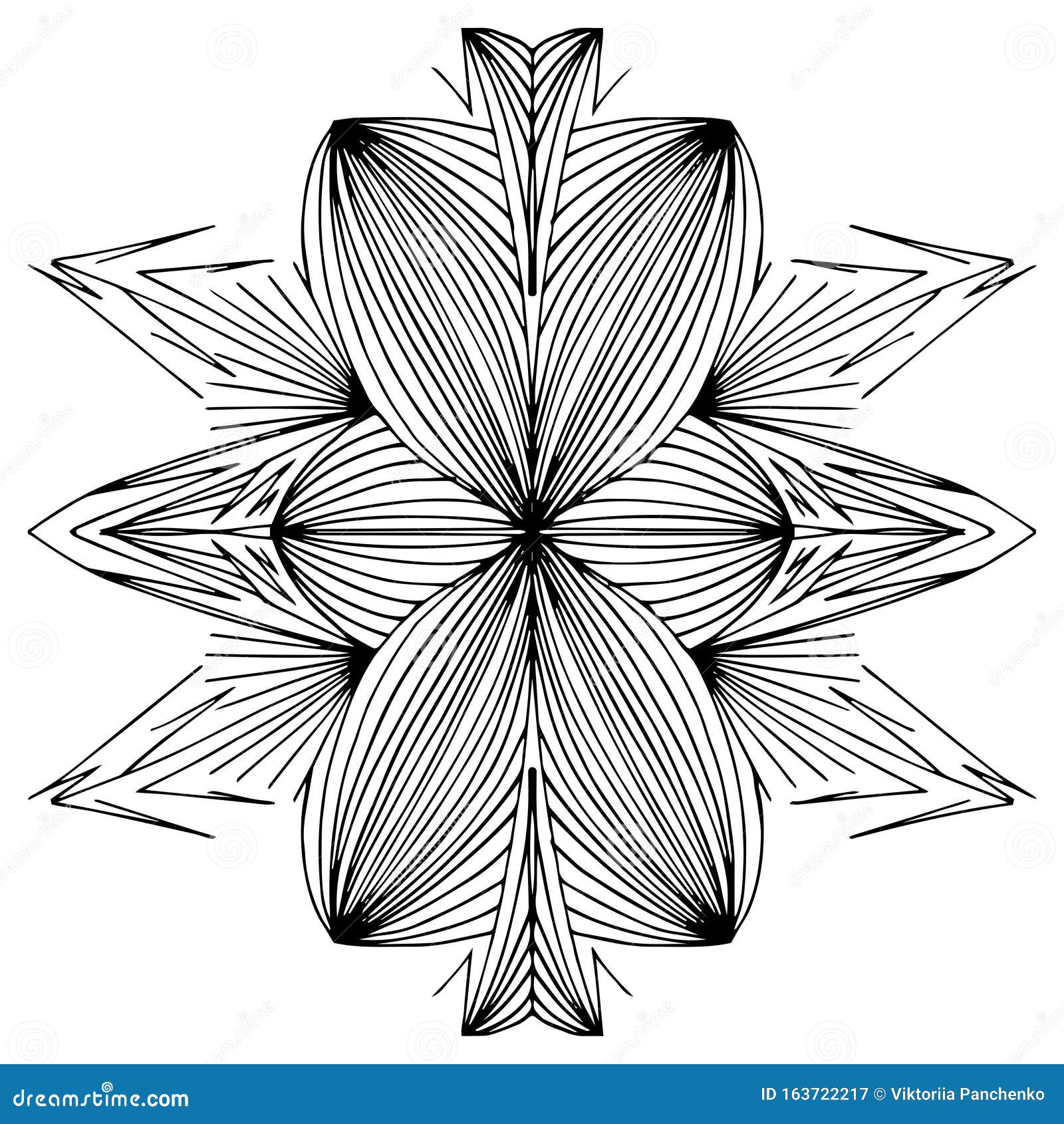 镜像图案 重复线星 花或雪花儿童着色 绘画黑白雪花向量例证 插画包括有缩放比例 乱画 镜像图案 重复线星 花或雪花儿童着色 绘画黑白雪花向量例证 插画包括有缩放比例 乱画
