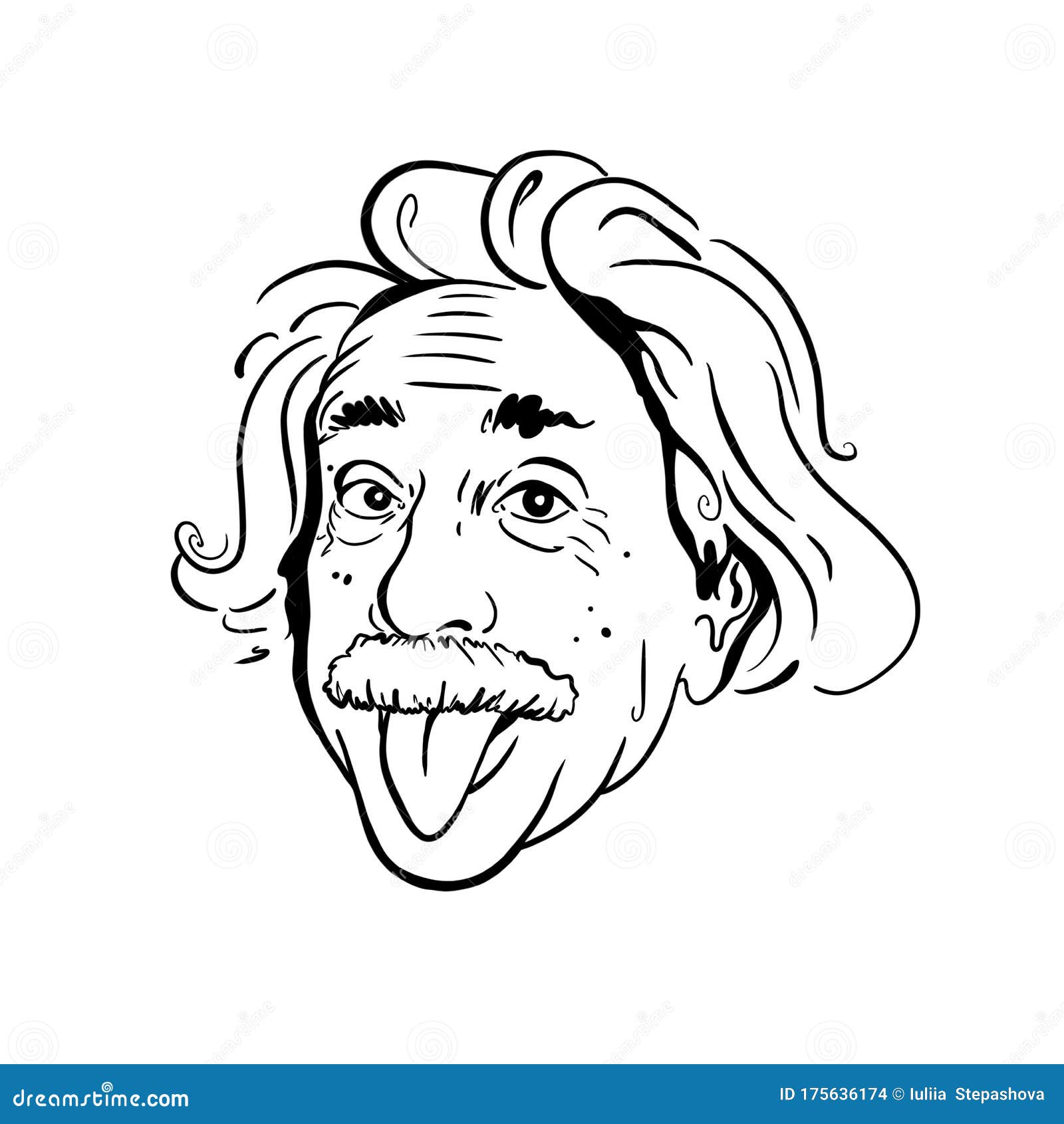 阿尔伯特 爱因斯坦肖像素描理论物理学家提出了编辑类库存图片 插画包括有动画片 现代 数学家