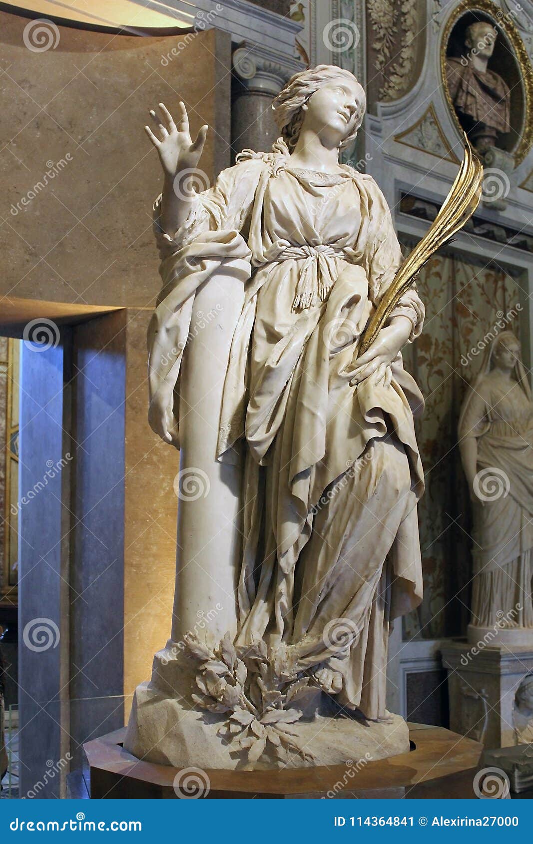 雕塑圣徒bibiana济安 贝尼尼编辑类照片 图片包括有杰作 宗教信仰 拱道 意大利语 大理石