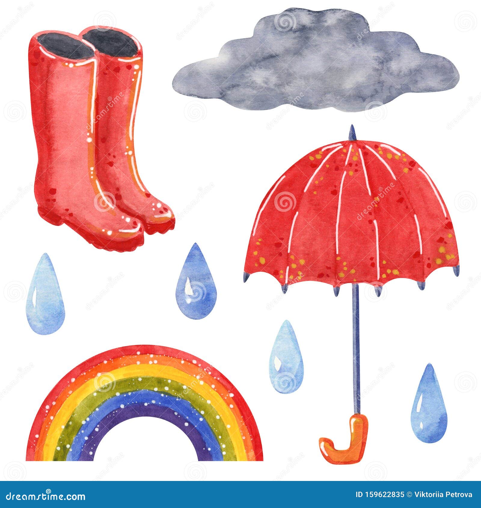 雨滴云 雨伞 橡胶靴 彩虹 手绘水彩图库存图片 图片包括有多云 季节 橡胶 要素 现有量 雨滴云 雨伞 橡胶靴 彩虹 手绘水彩图库存图片 图片包括有多云 季节 橡胶 要素 现有量