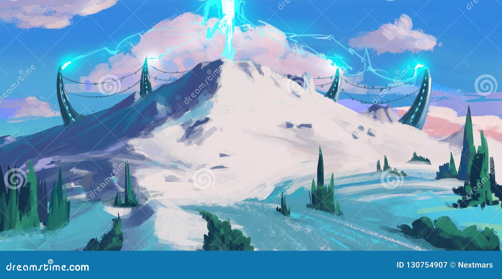 雪山科学幻想小说题目spitpaint 概念艺术库存例证 插画包括有图画 油漆 幻想 有薄雾 雪山科学幻想小说题目spitpaint 概念艺术库存例证 插画包括有图画 油漆 幻想 有薄雾