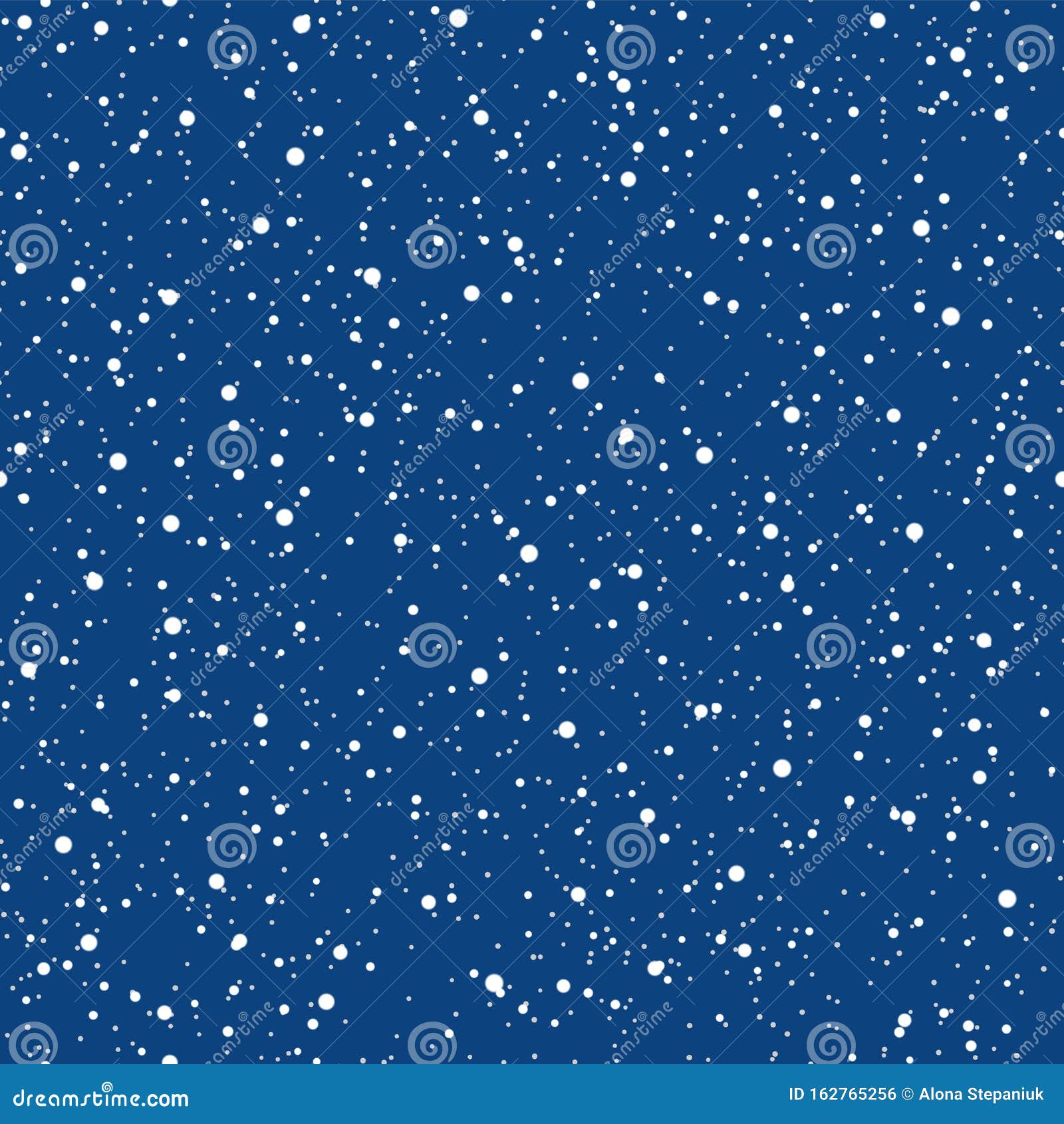 雪花无缝图案圣诞蓝色背景降雪量重复背景冬雪片落平设计向量例证 插画包括有重复 创造性