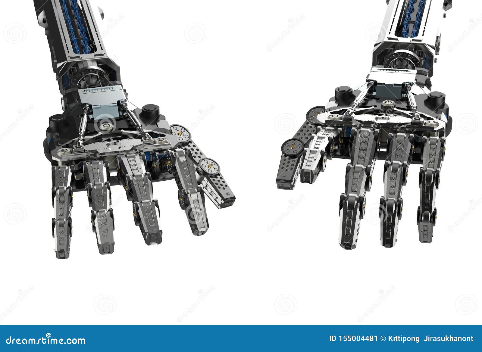 靠机械装置维持生命的人手键入的姿态库存例证 插画包括有自动地 技术 计算机控制学 备件 金属