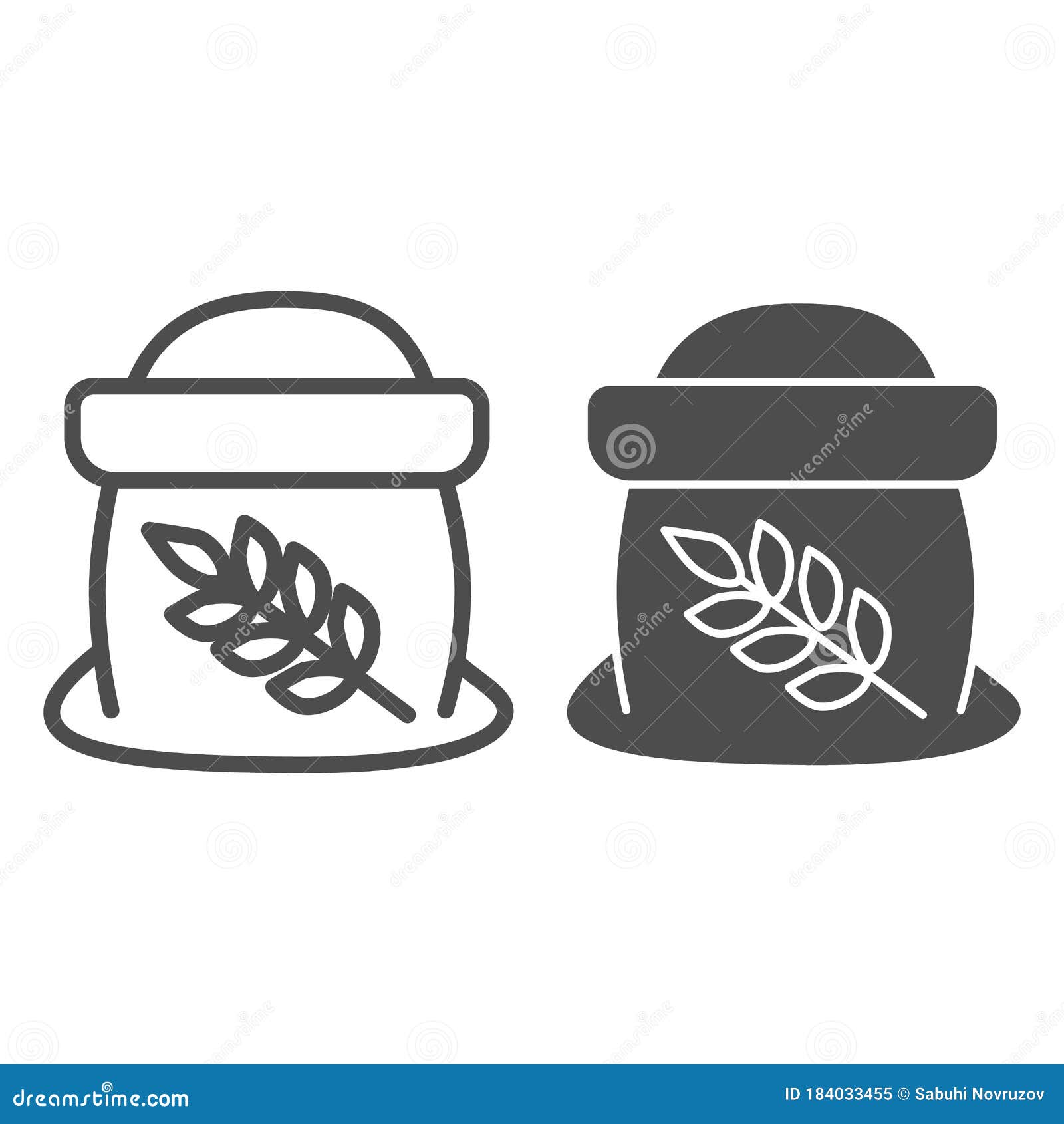 面粉在开袋线和实心图标中 面包概念 粮食袋在白色背景上 面袋图标在向量例证 插画包括有种田 问题的 面粉在开袋线和实心图标中 面包概念 粮食袋在白色背景上 面袋图标在向量例证 插画包括有种田 问题的