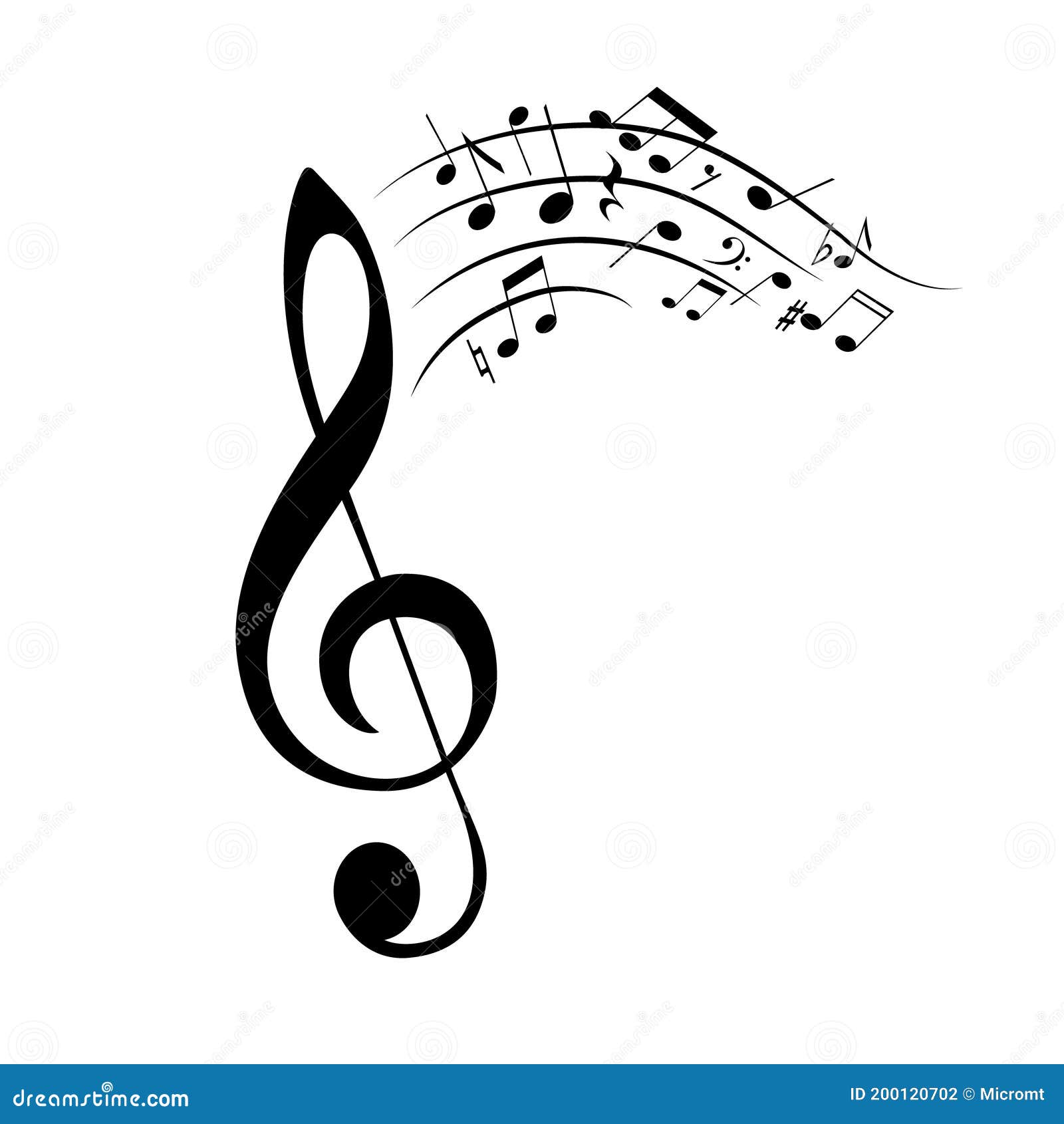 音符 白色背景中突显的设计音乐元素单色合成 声音背景矢量插图向量例证 插画包括有背包 查出