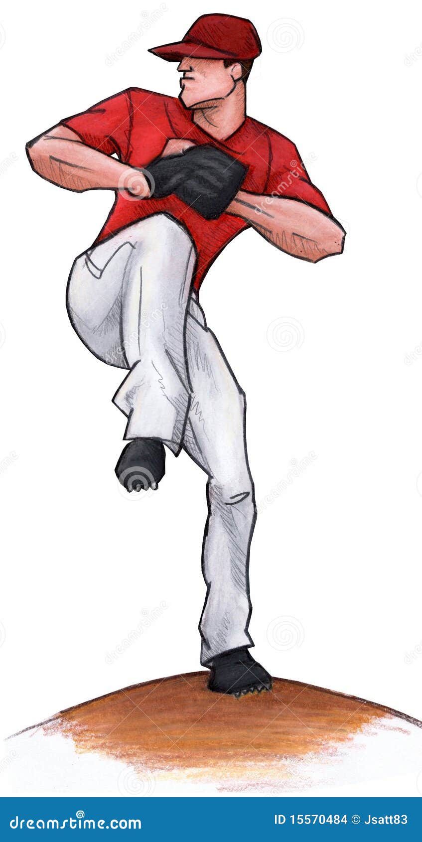 风的棒球投手库存例证 插画包括有球员 水池 草图 男人 体育运动 例证 手套 投手